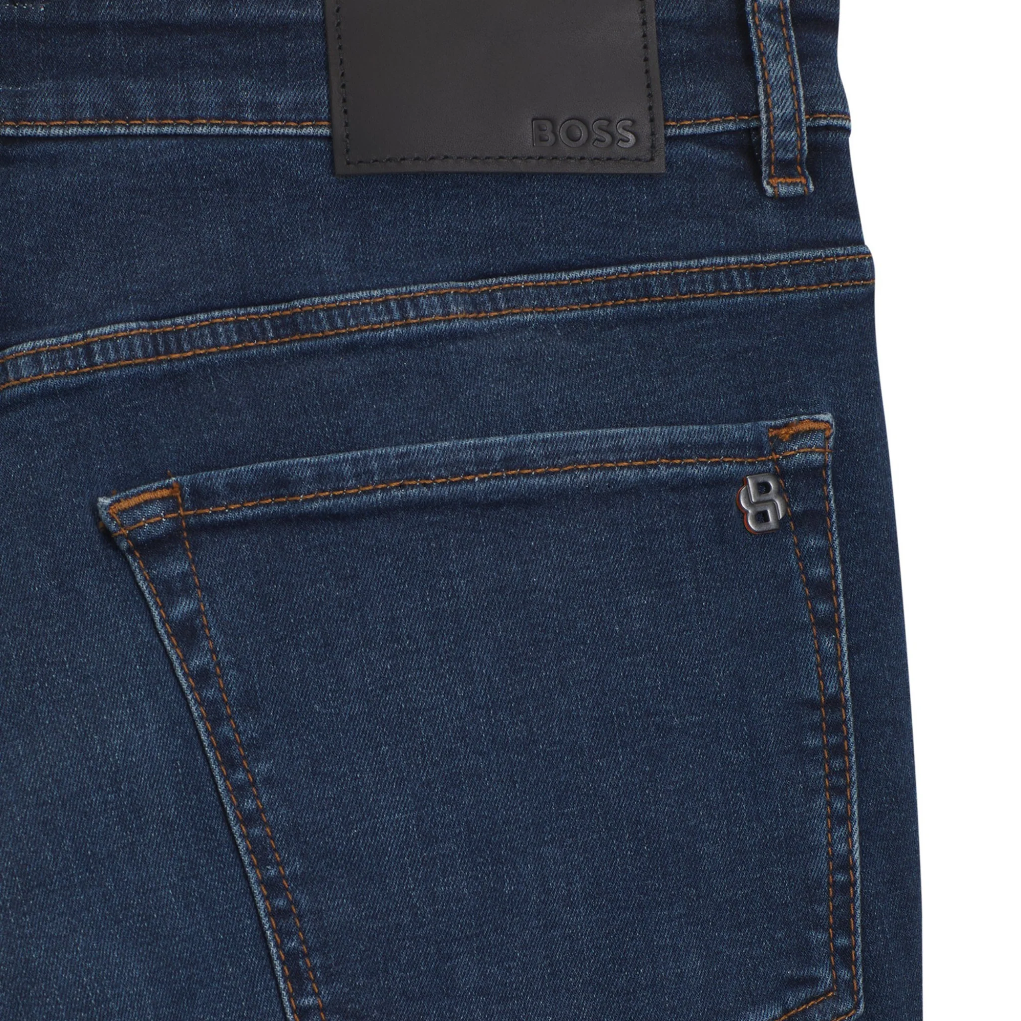 Mens BOSS Dark Blue RE.Maine BO Regular Fit Jeans - Image 2