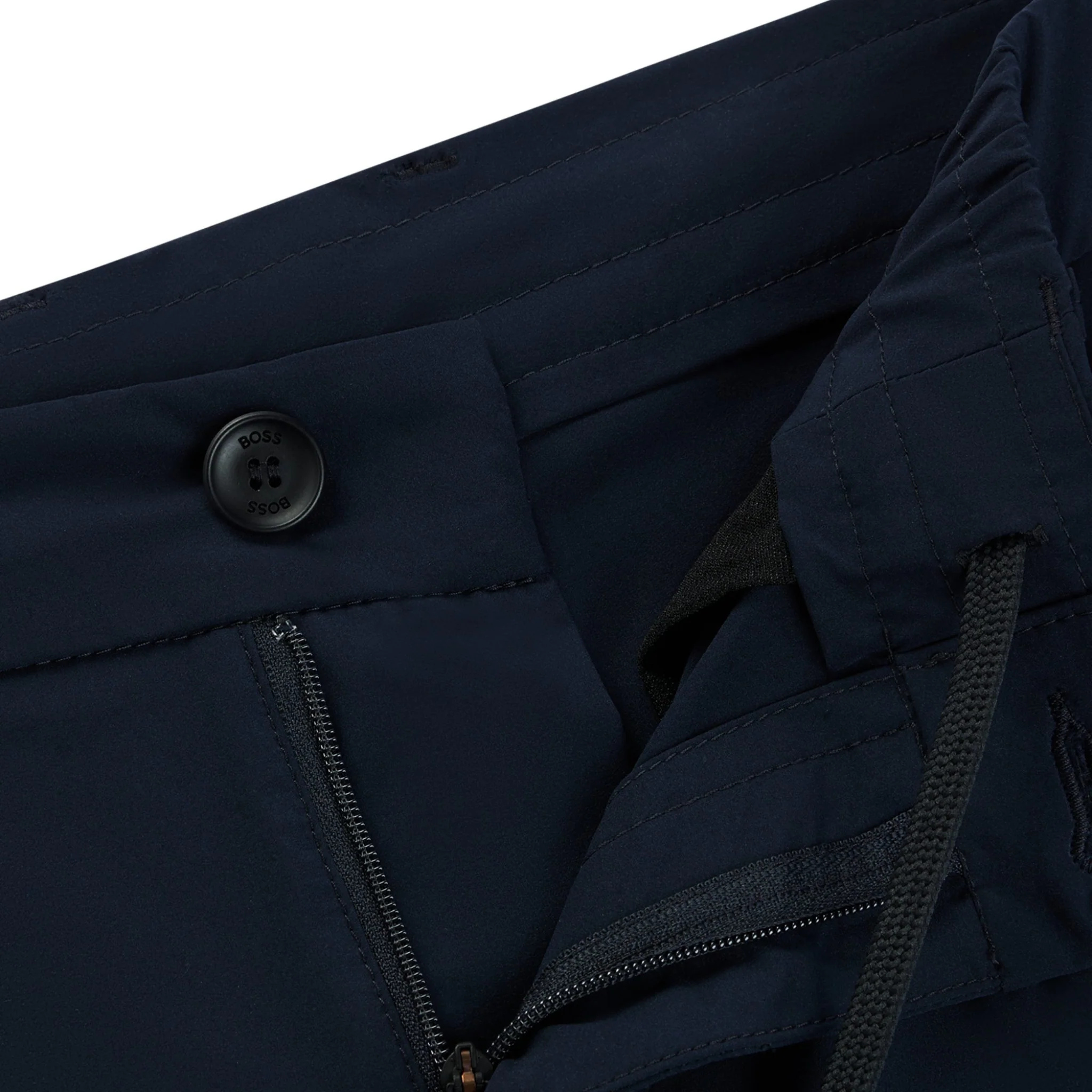 Mens BOSS Dark Blue S_Speedflex Slim Fit Shorts - Image 2