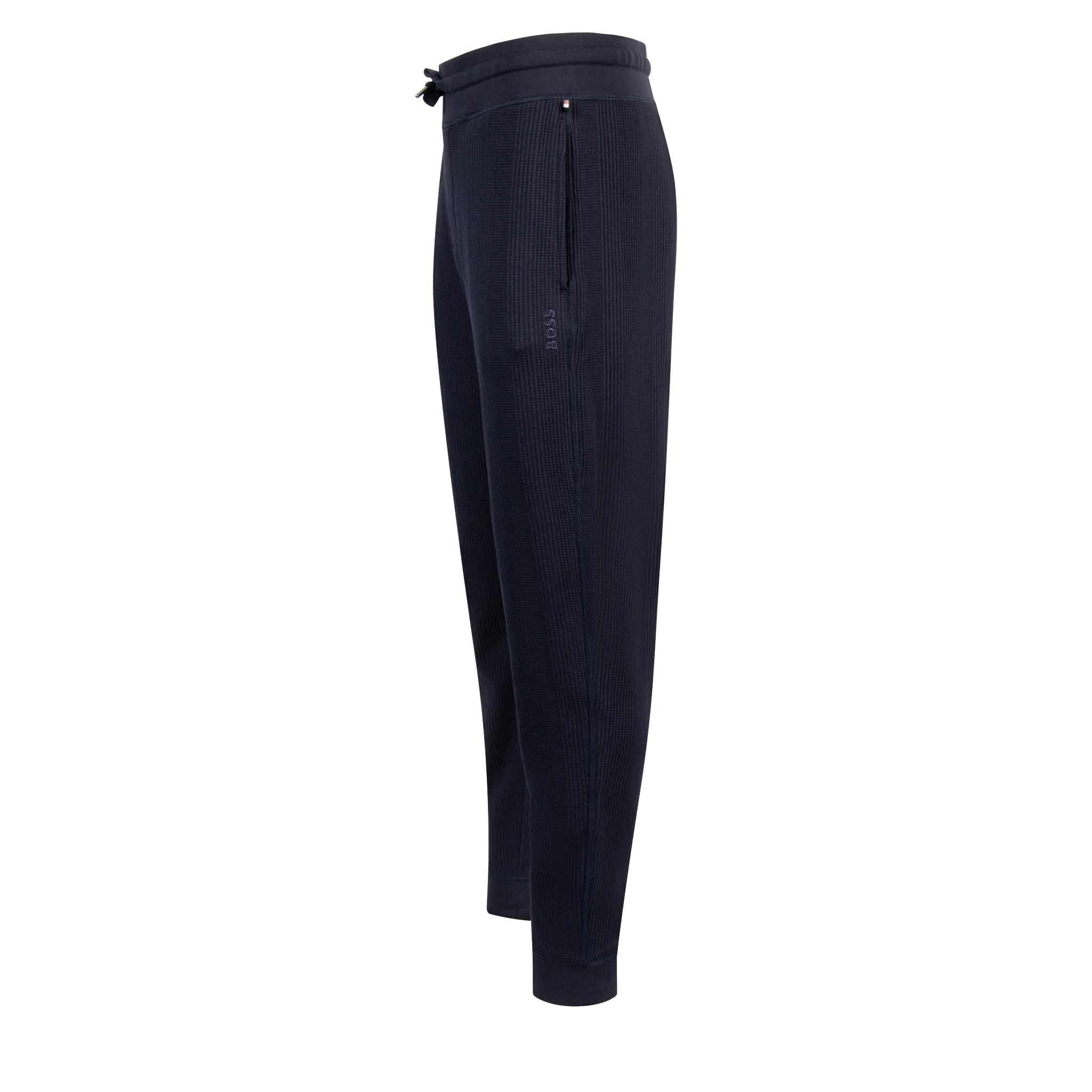 Mens BOSS Dark Blue Structure Lounge Pants - Image 2