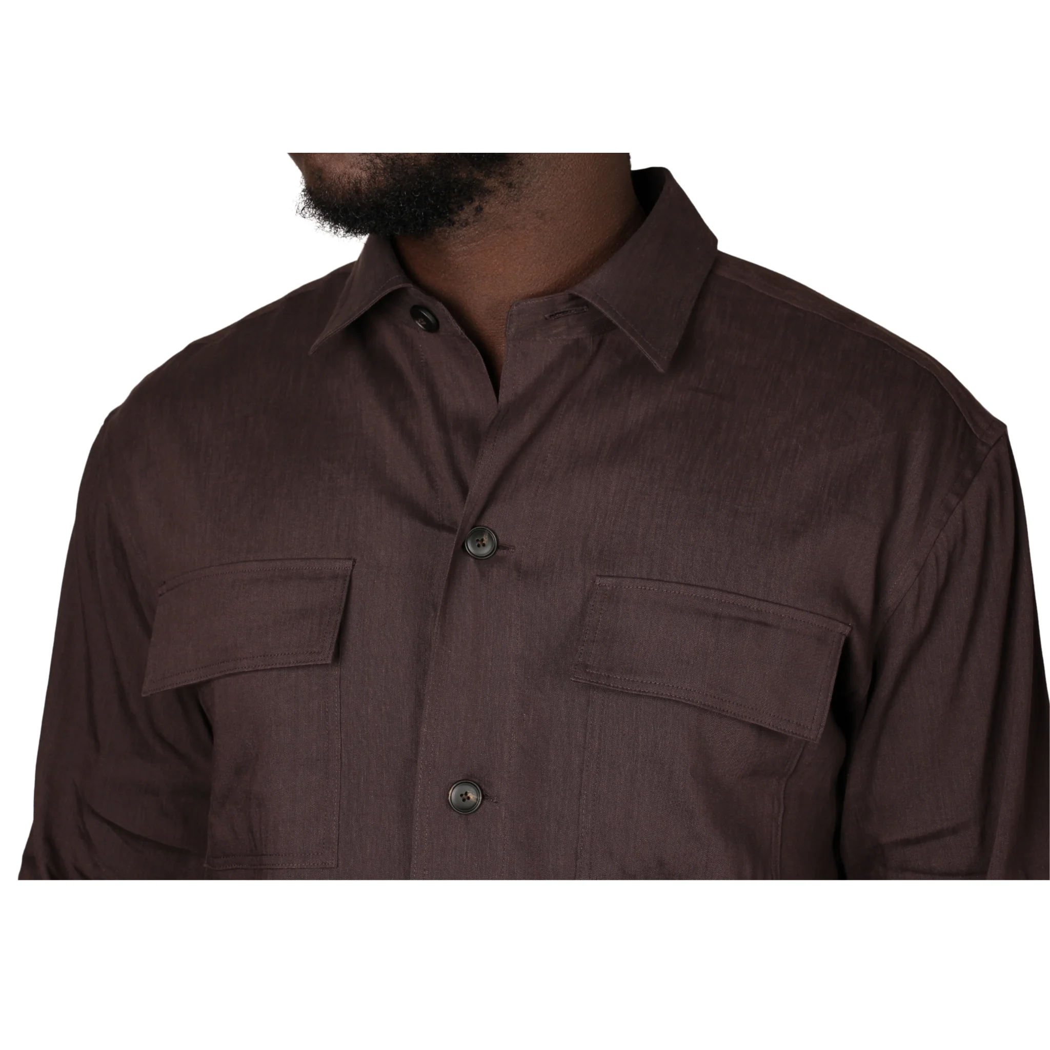Mens BOSS Dark Brown P-CAI-K-2P-261 Overshirt - Image 3