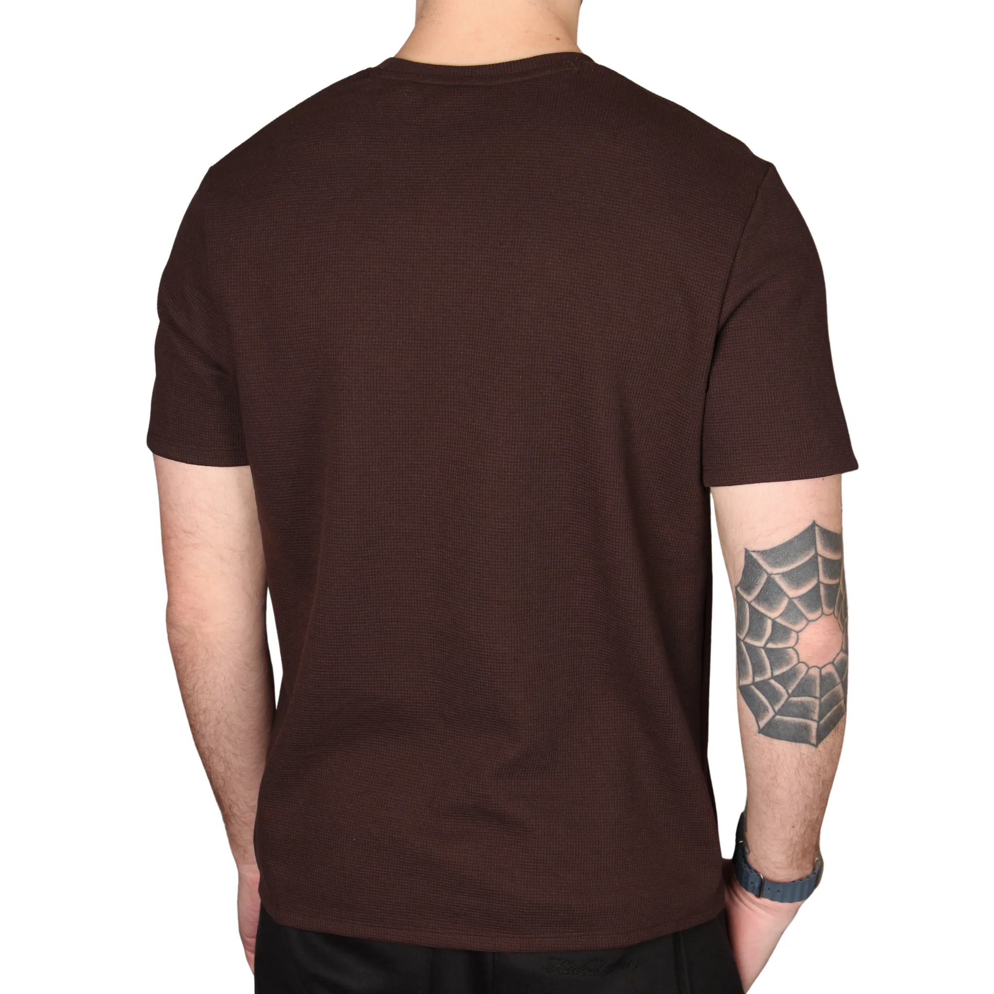 Mens BOSS Dark Brown Waffle Lounge S/s T Shirt - Image 2