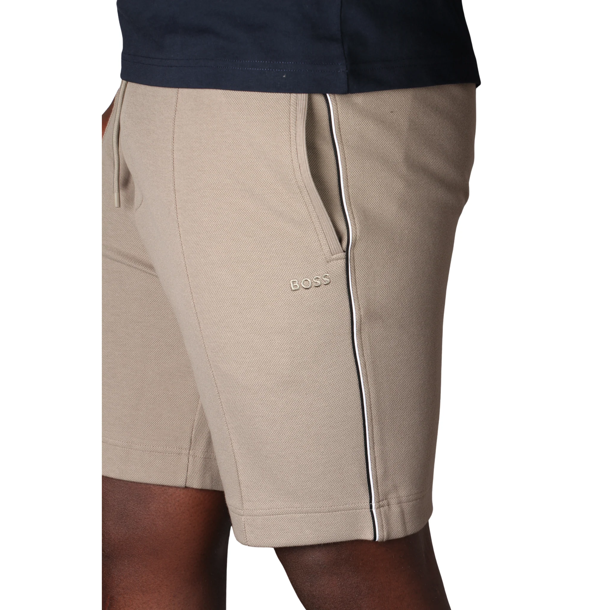 Mens BOSS Khaki JT_Join Headlo Sweat Shorts - Image 2