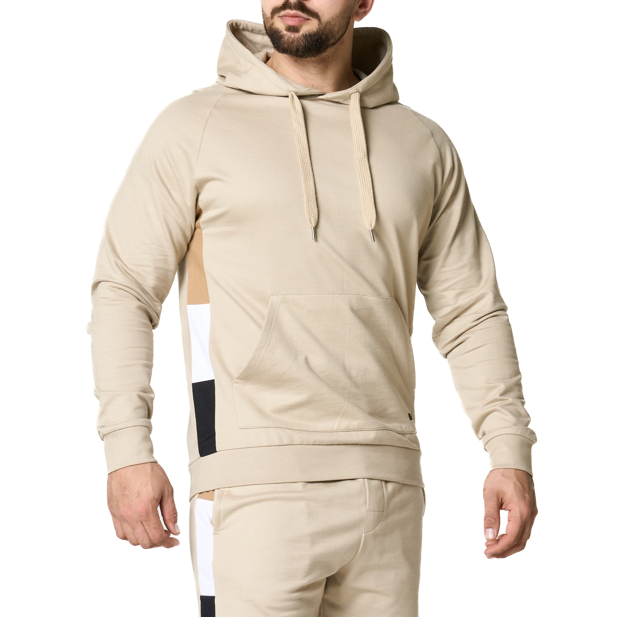 Mens BOSS Light Beige Iconic Lounge Hoodie - Image 5