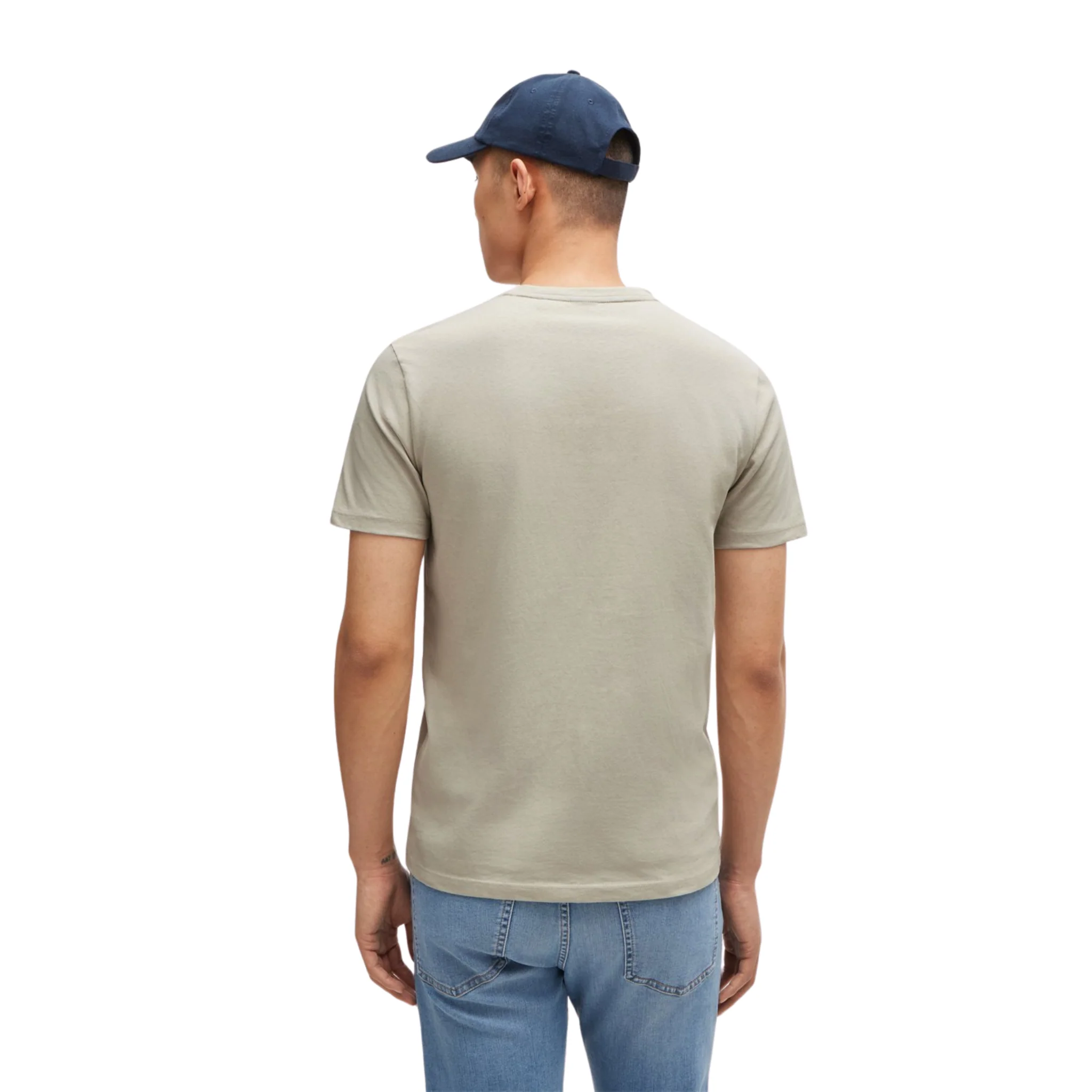 Mens BOSS Light Beige Tales S/s T Shirt - Image 3