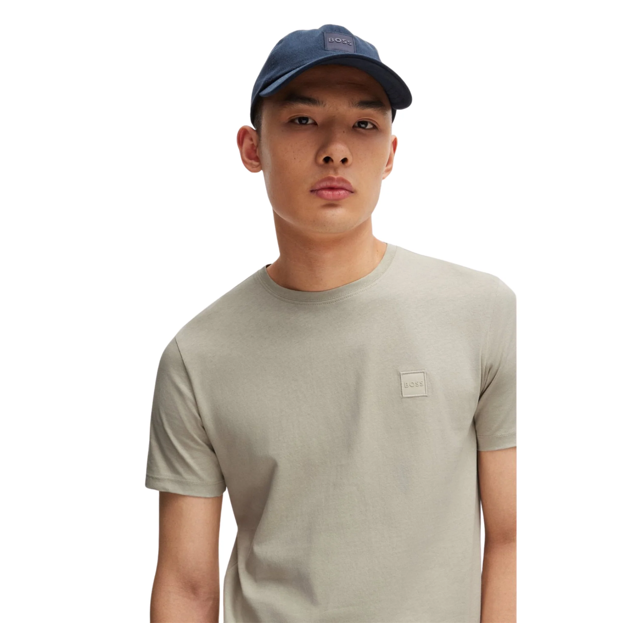 Mens BOSS Light Beige Tales S/s T Shirt - Image 4