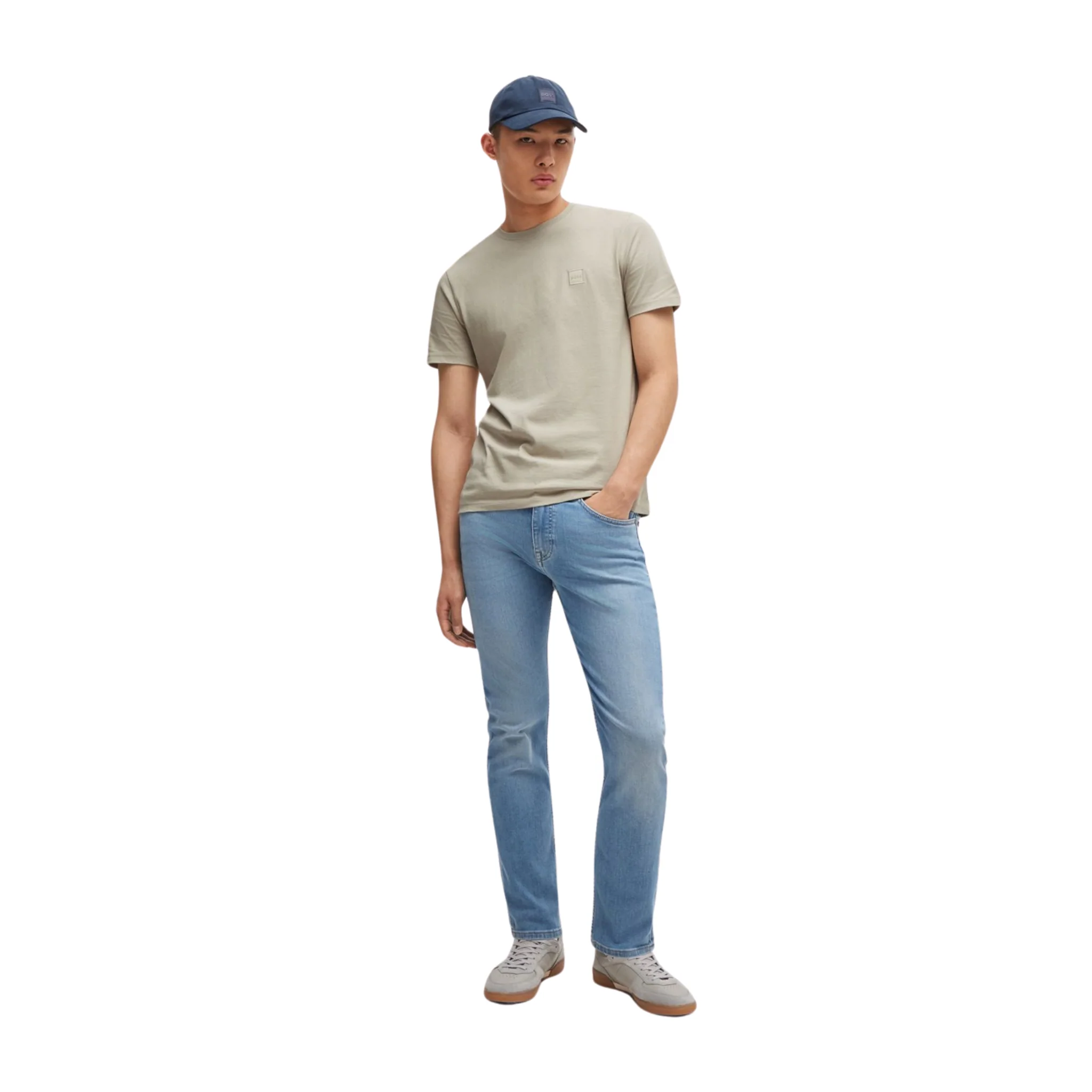 Mens BOSS Light Beige Tales S/s T Shirt - Image 5