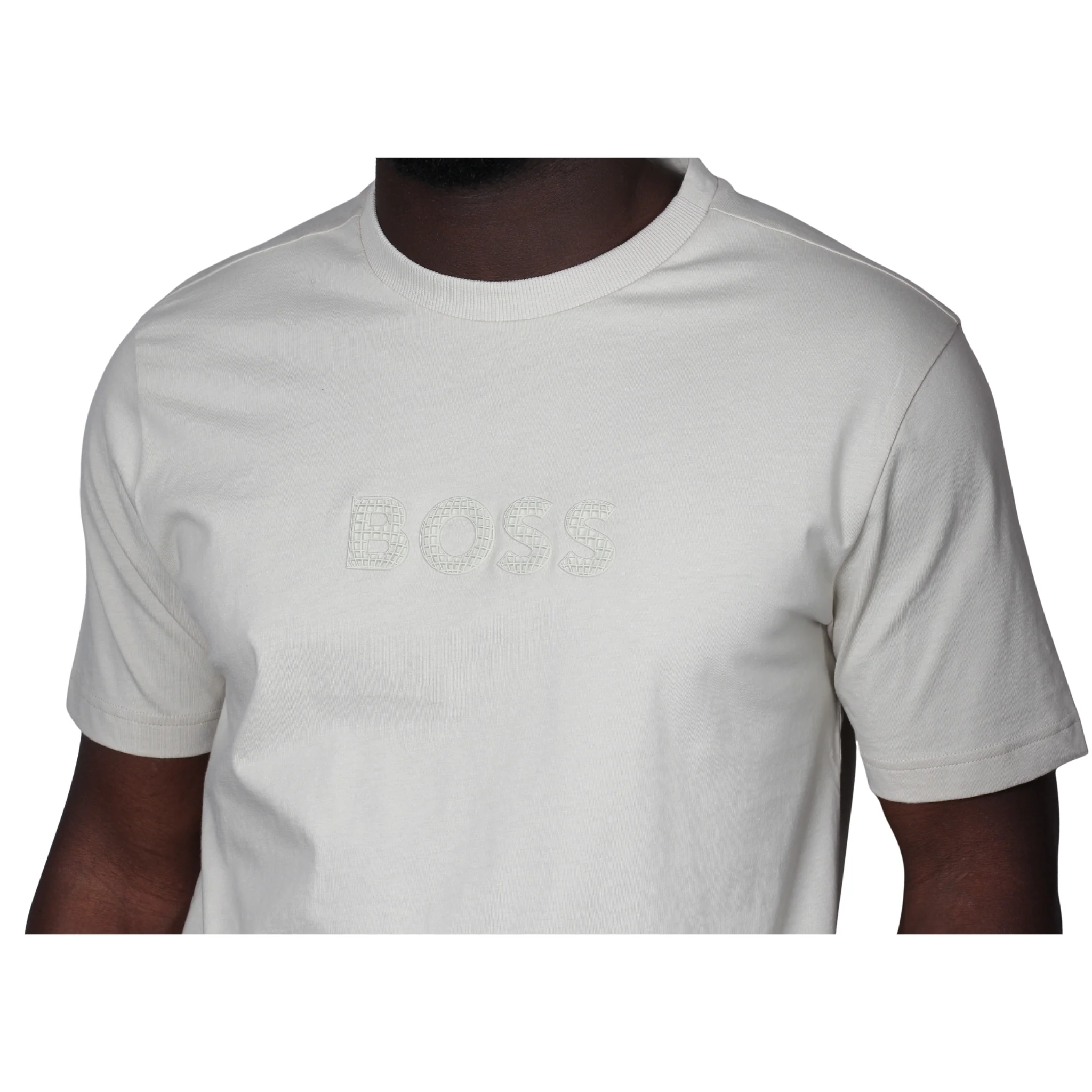 Mens BOSS Light Beige TS_Terrace Logo S/s T Shirt - Image 3