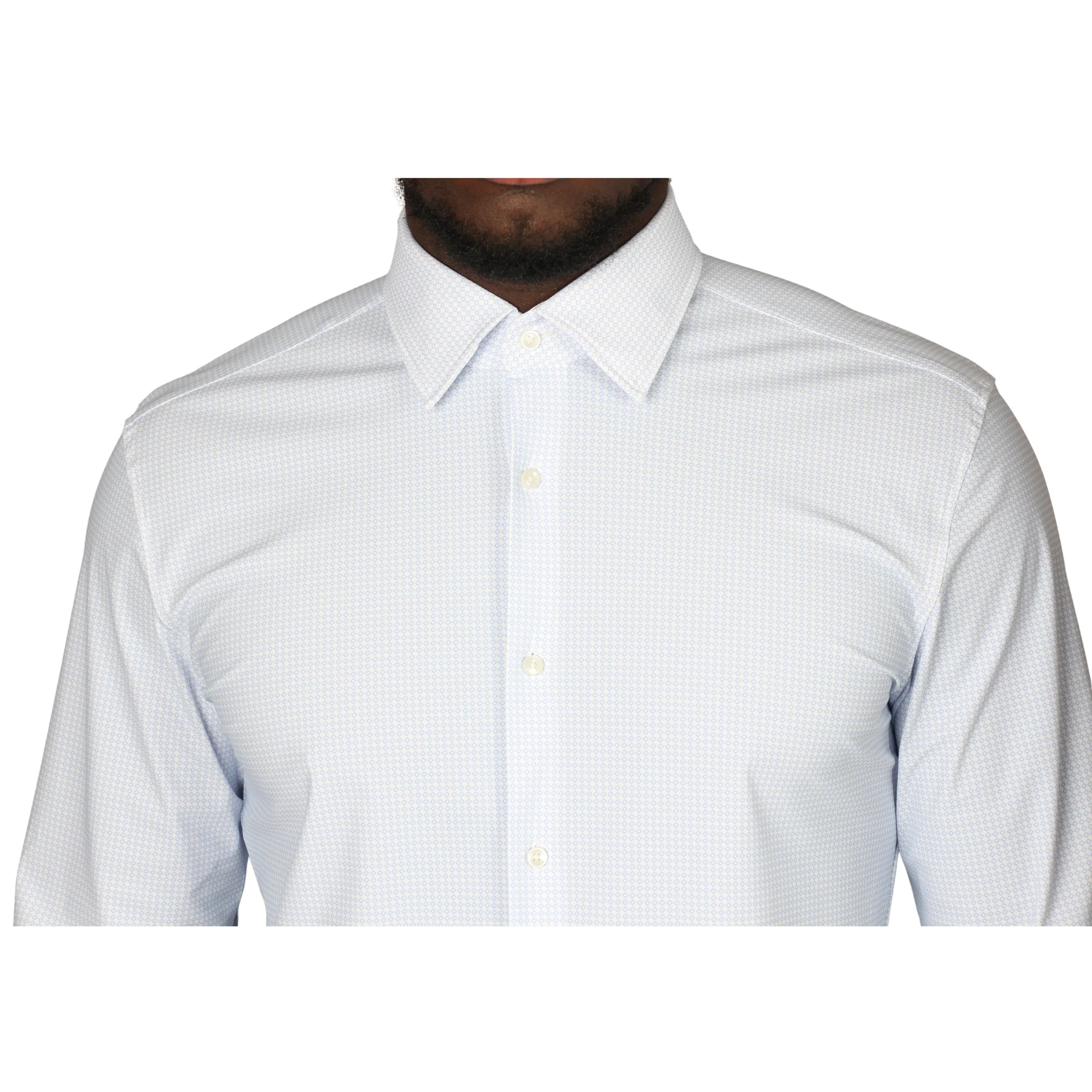 Mens BOSS Light Blue P-Hank-K-261 L/s Shirt - Image 3