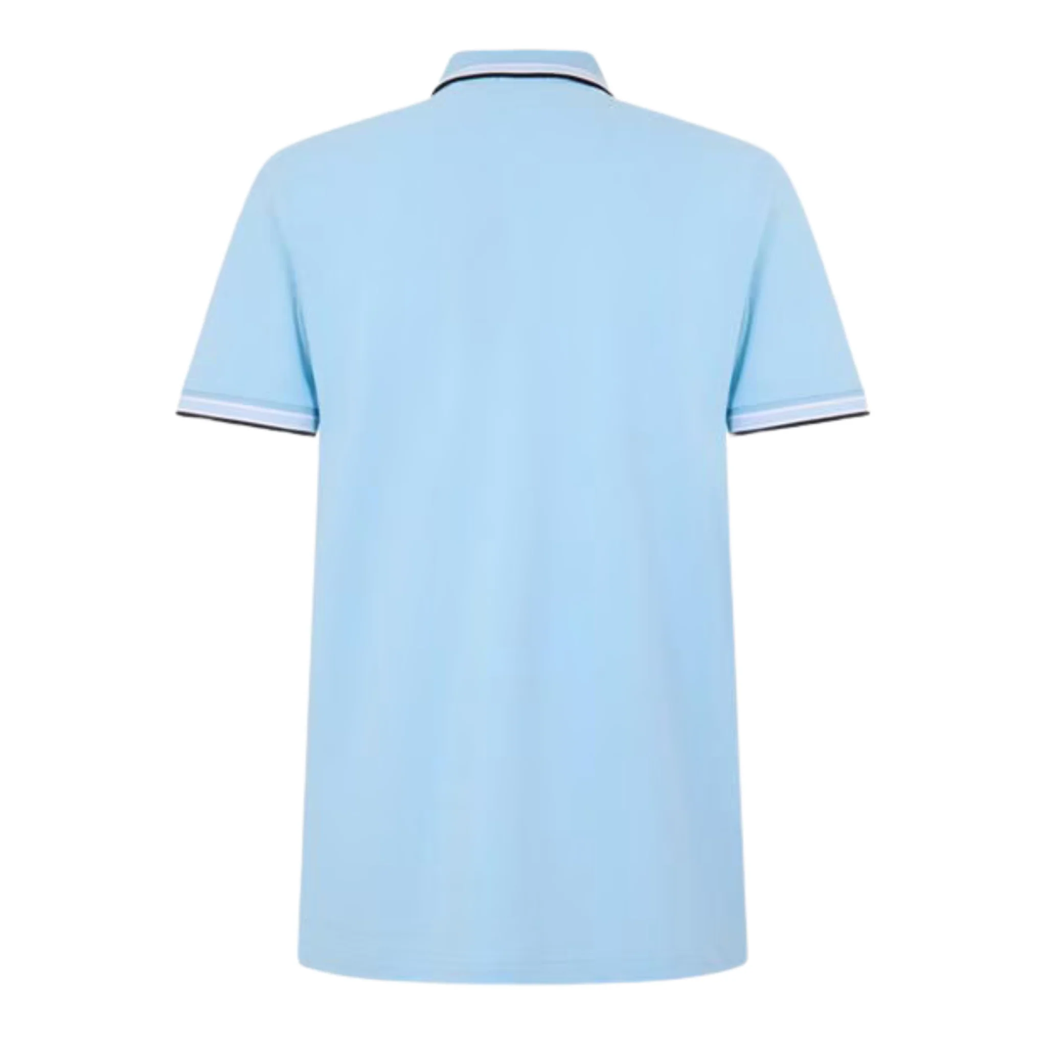 Mens BOSS Light Blue Paddy Regular Fit S/s Polo Shirt - Image 2