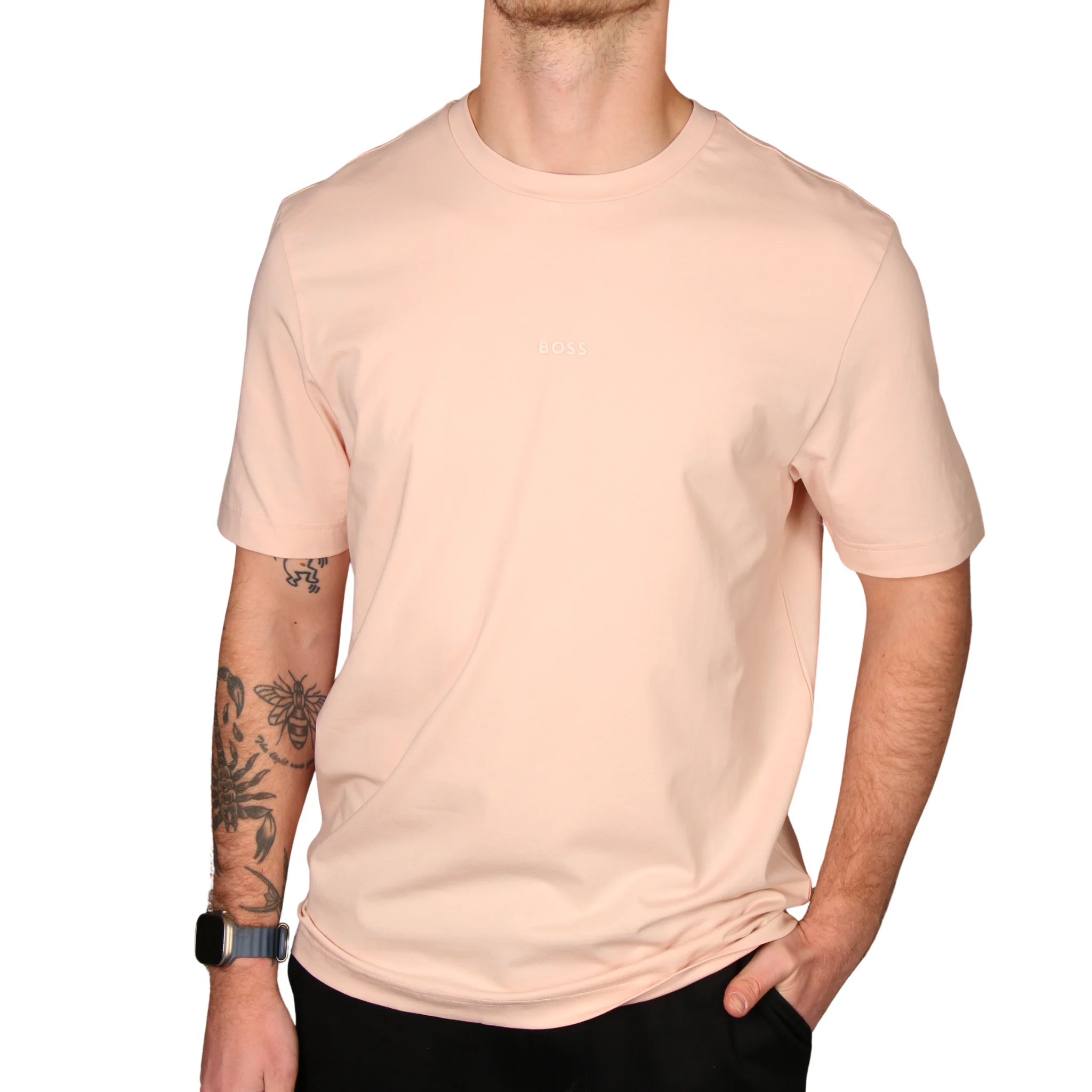 Mens BOSS Light Pink Tchup S/s T Shirt - Image 2