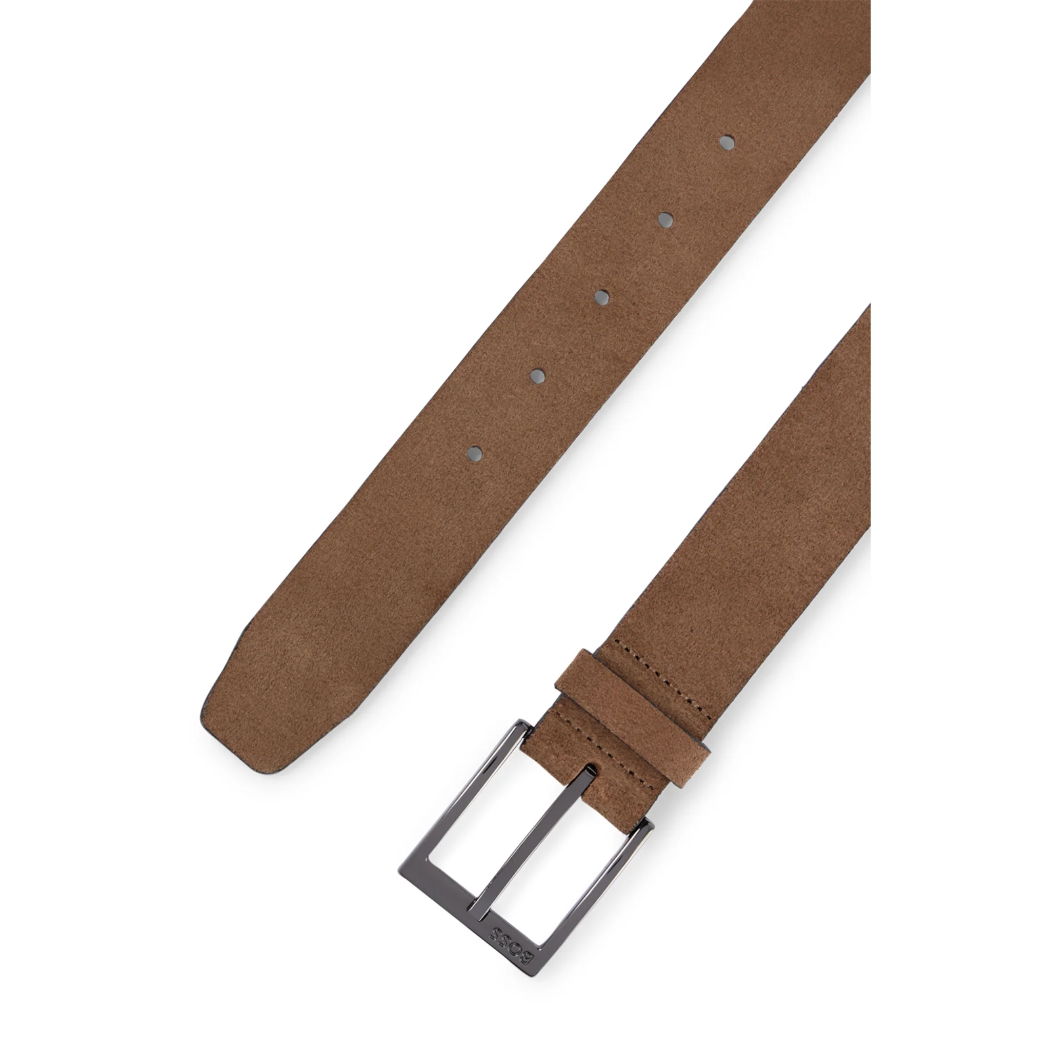 Mens BOSS Medium Beige Elloy-G-SD Suede Belt - Image 2