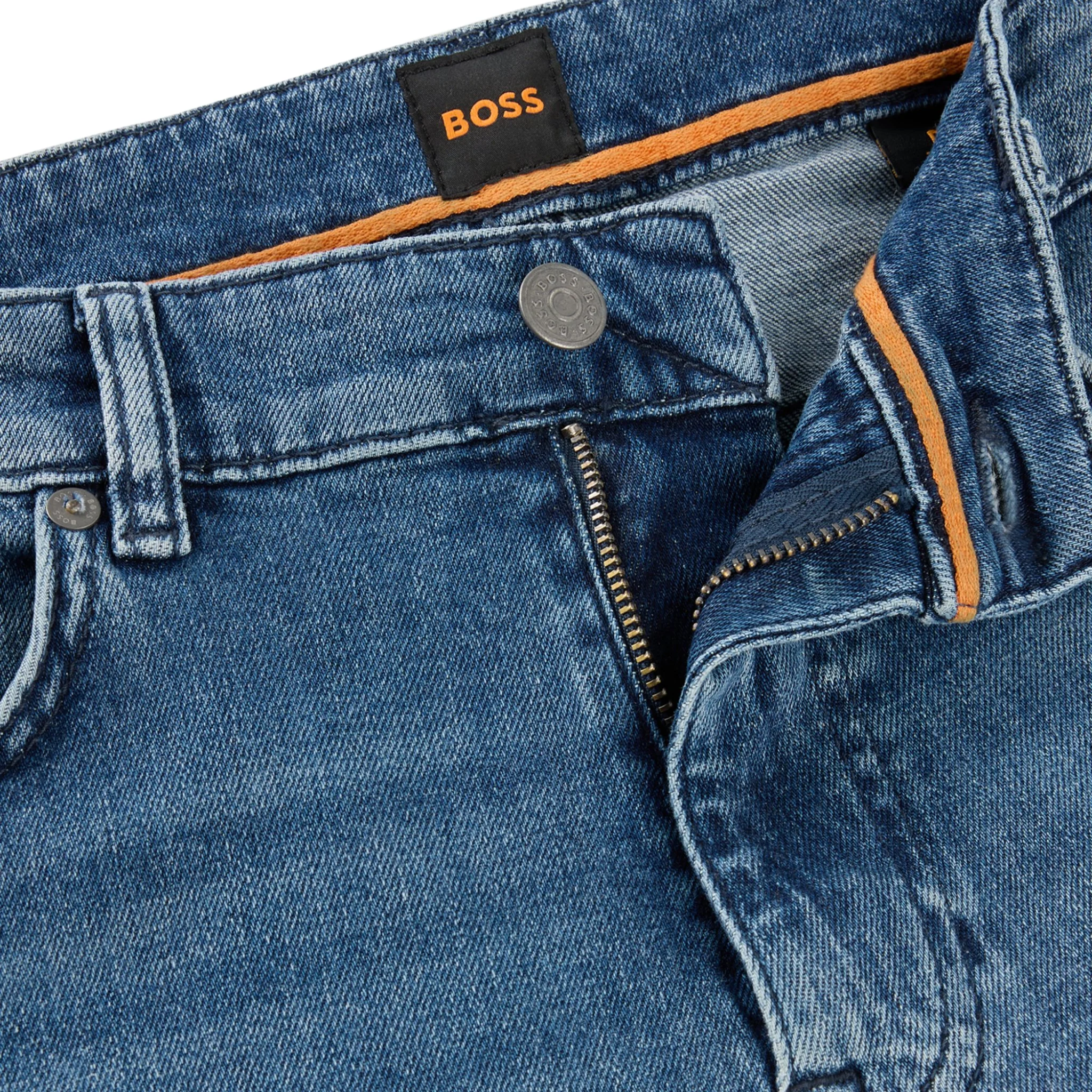 Mens BOSS Medium Blue Delaware BO Slim Fit Jeans - Image 2