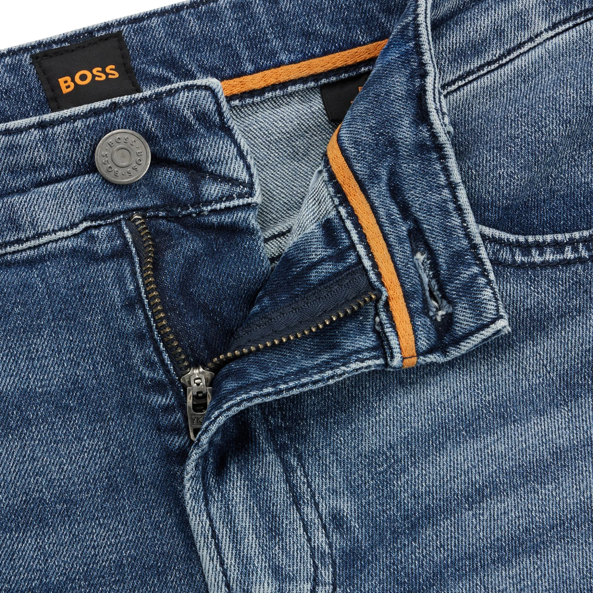 Mens BOSS Medium Blue Re.Maine Regular Fit Jeans - Image 2