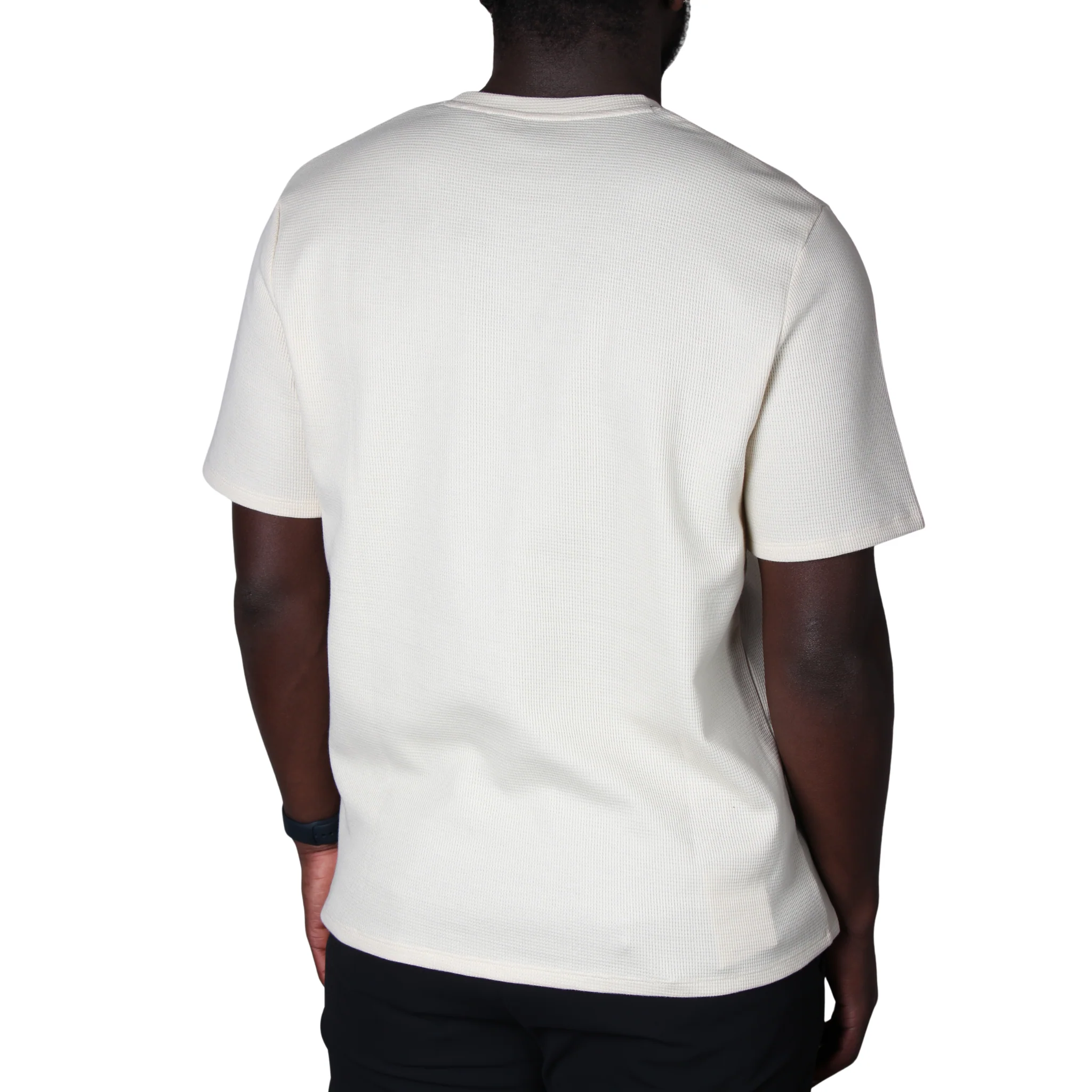 Mens BOSS Off White Waffle Lounge S/s T Shirt - Image 2