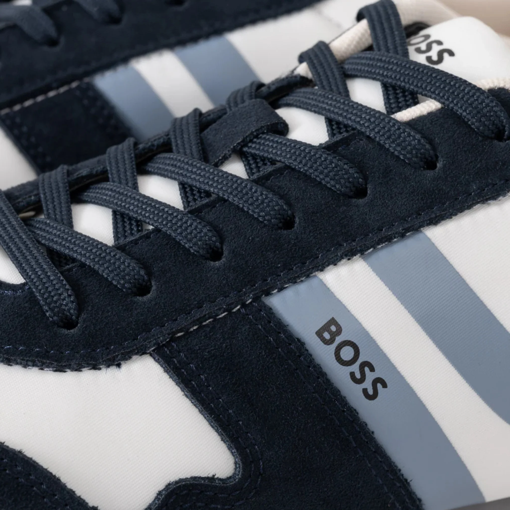 Mens BOSS Open Blue Levon_Runn Trainers - Image 2
