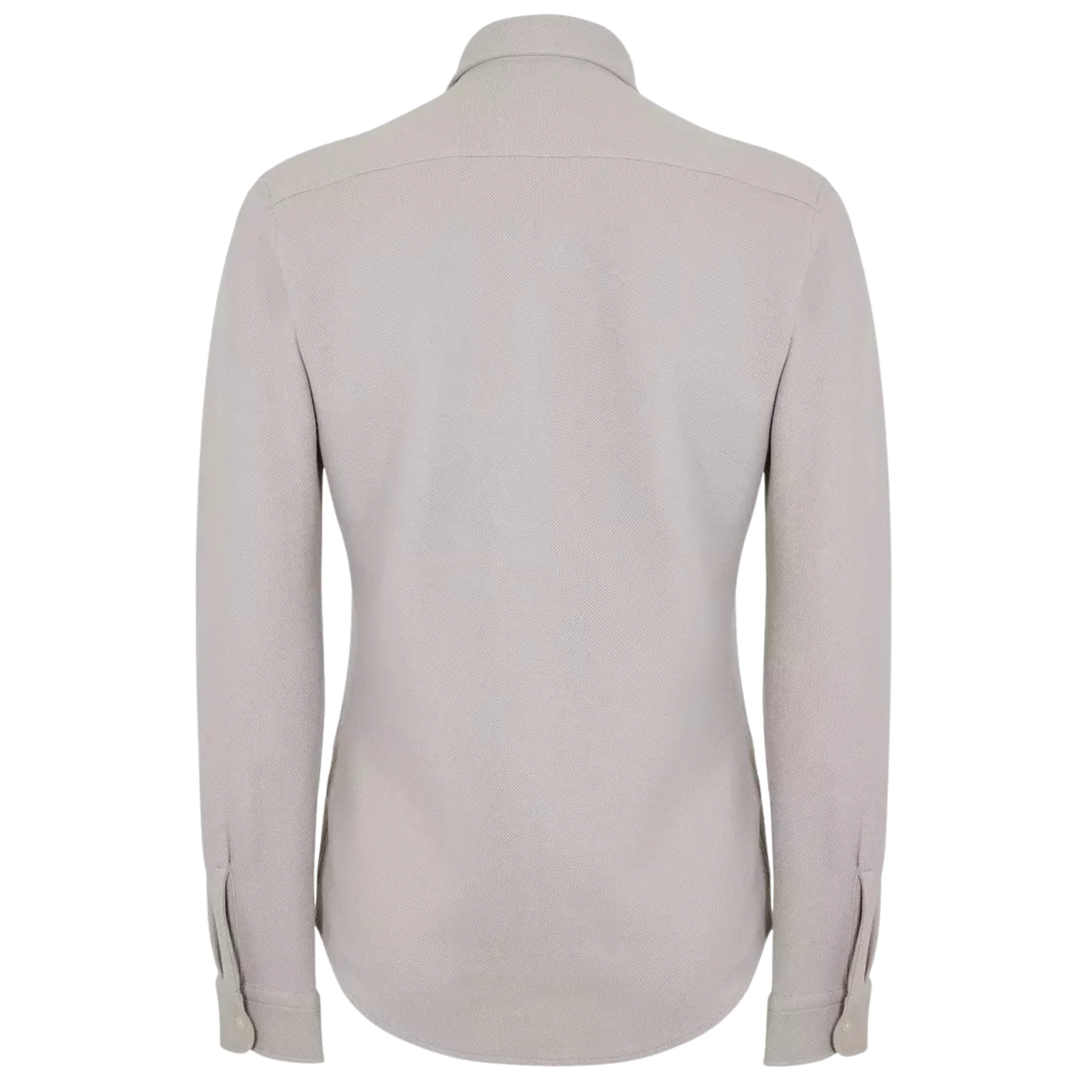 Mens BOSS Open Grey Myjersey_M L/s Shirt - Image 2