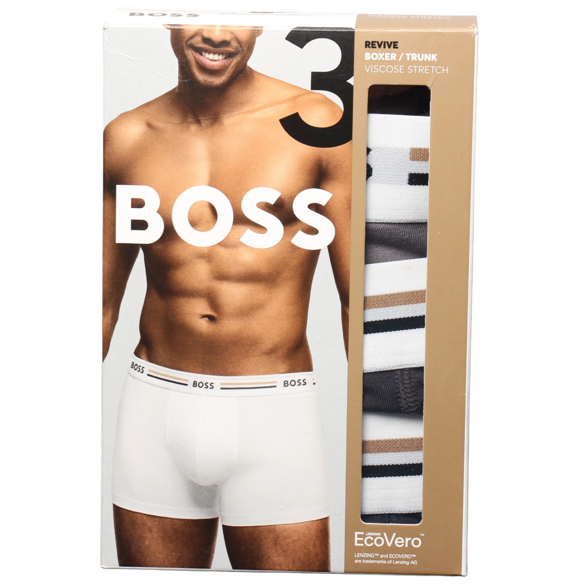 Mens BOSS Open Misc Revive 3PK Trunks - Image 2