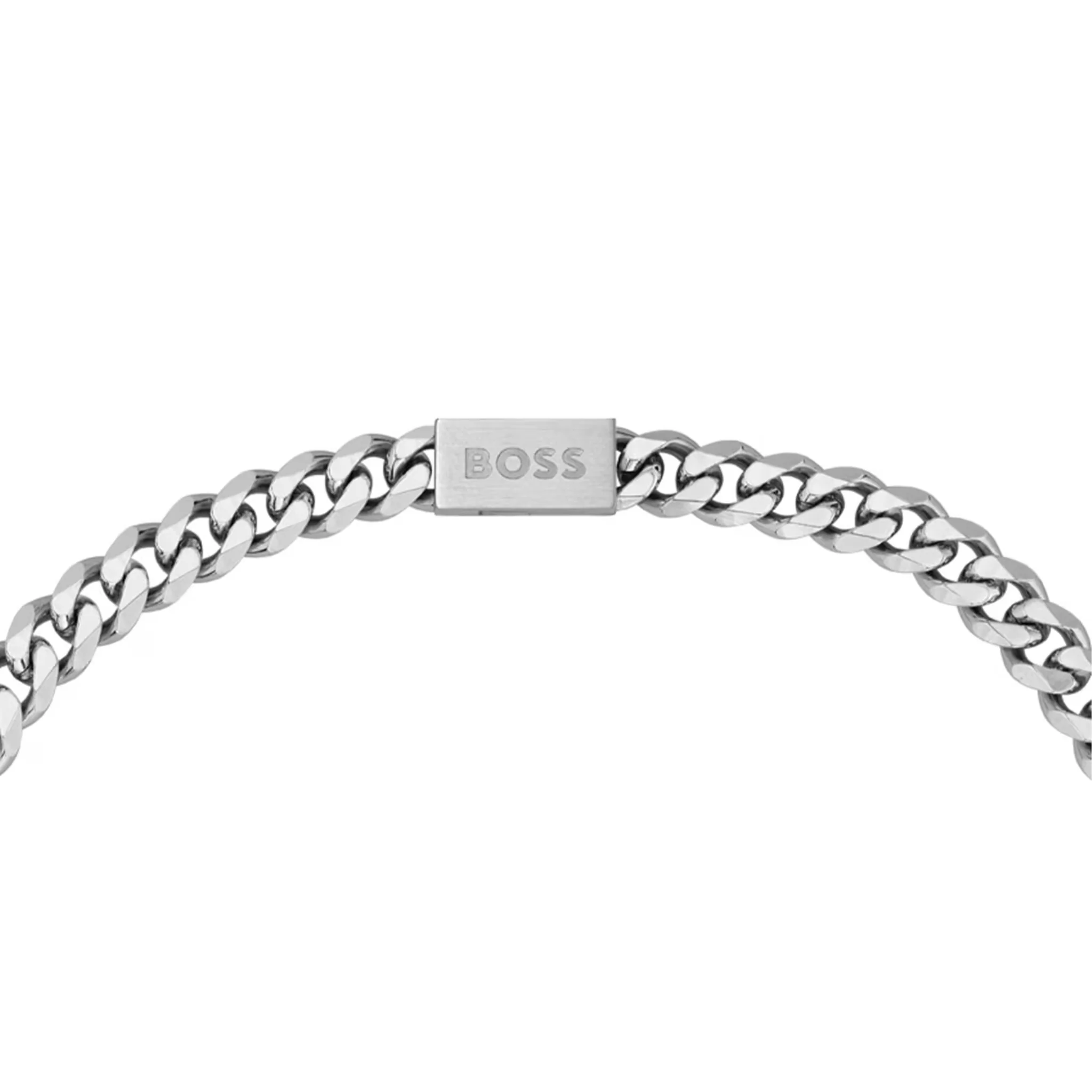 Mens BOSS Silver Chain Link Necklace - Image 3