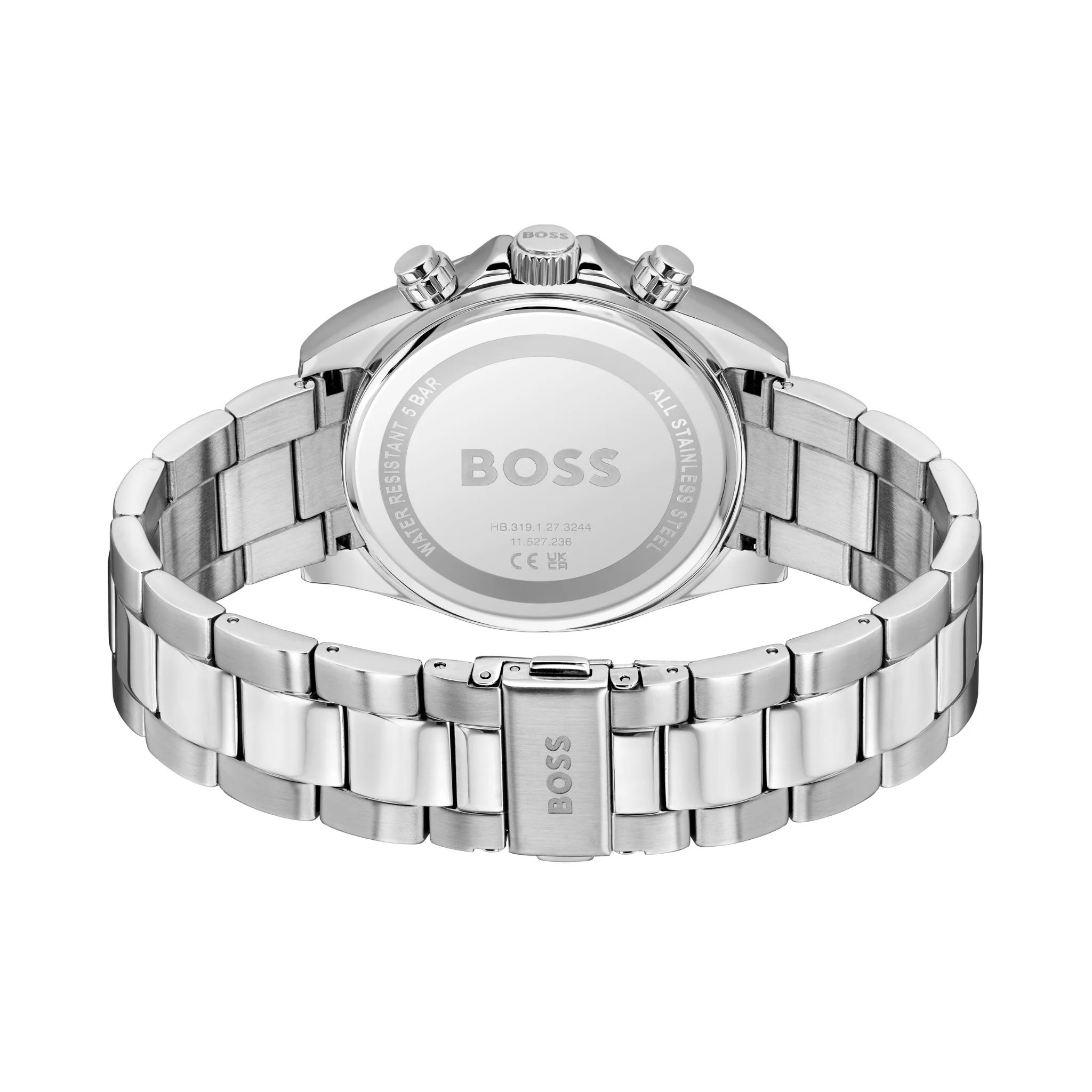 Mens BOSS Stainless Steel/Black Dial Hero 2.0 Bracelet Watch - Image 4