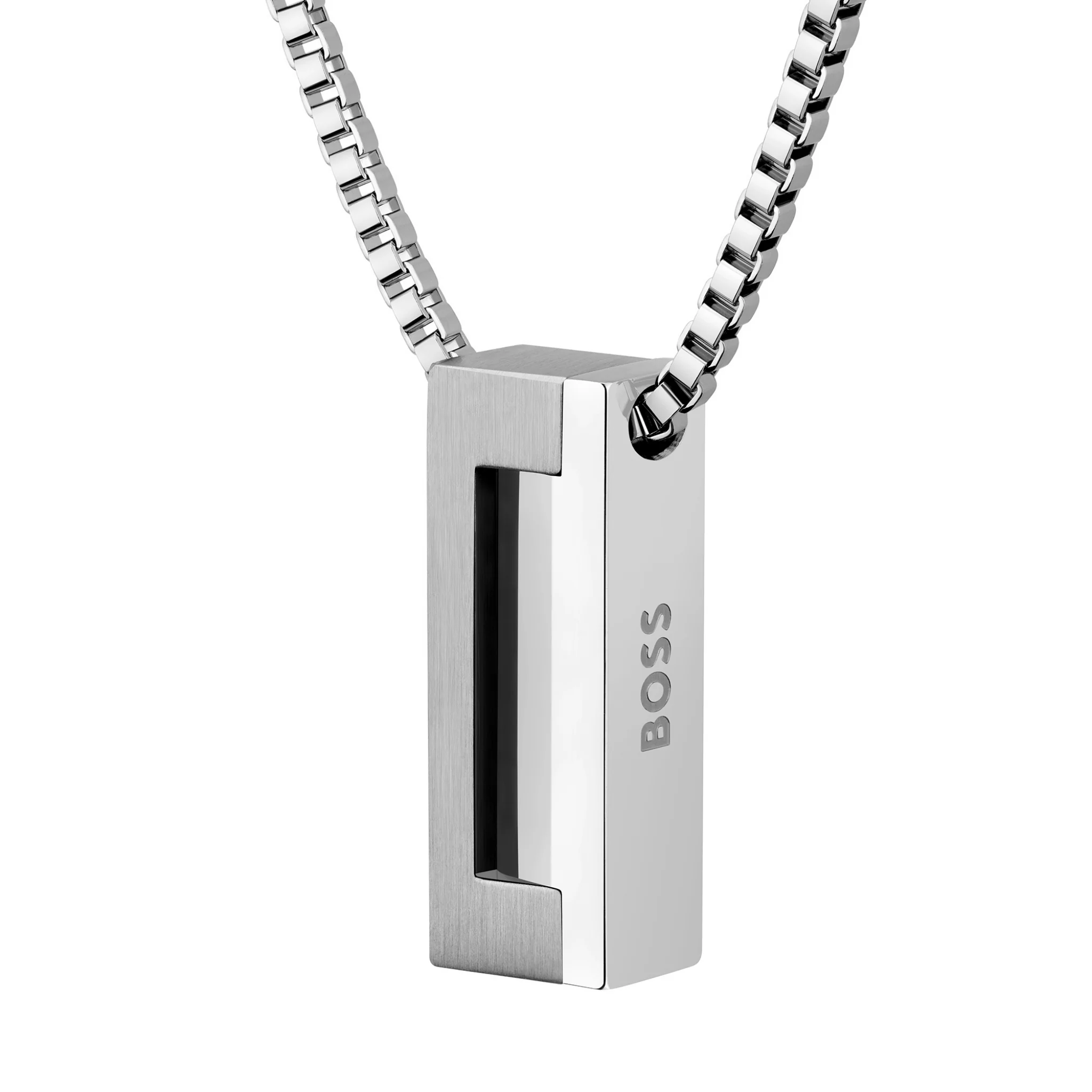 Mens BOSS Stainless Steel Candor Necklace - Image 2