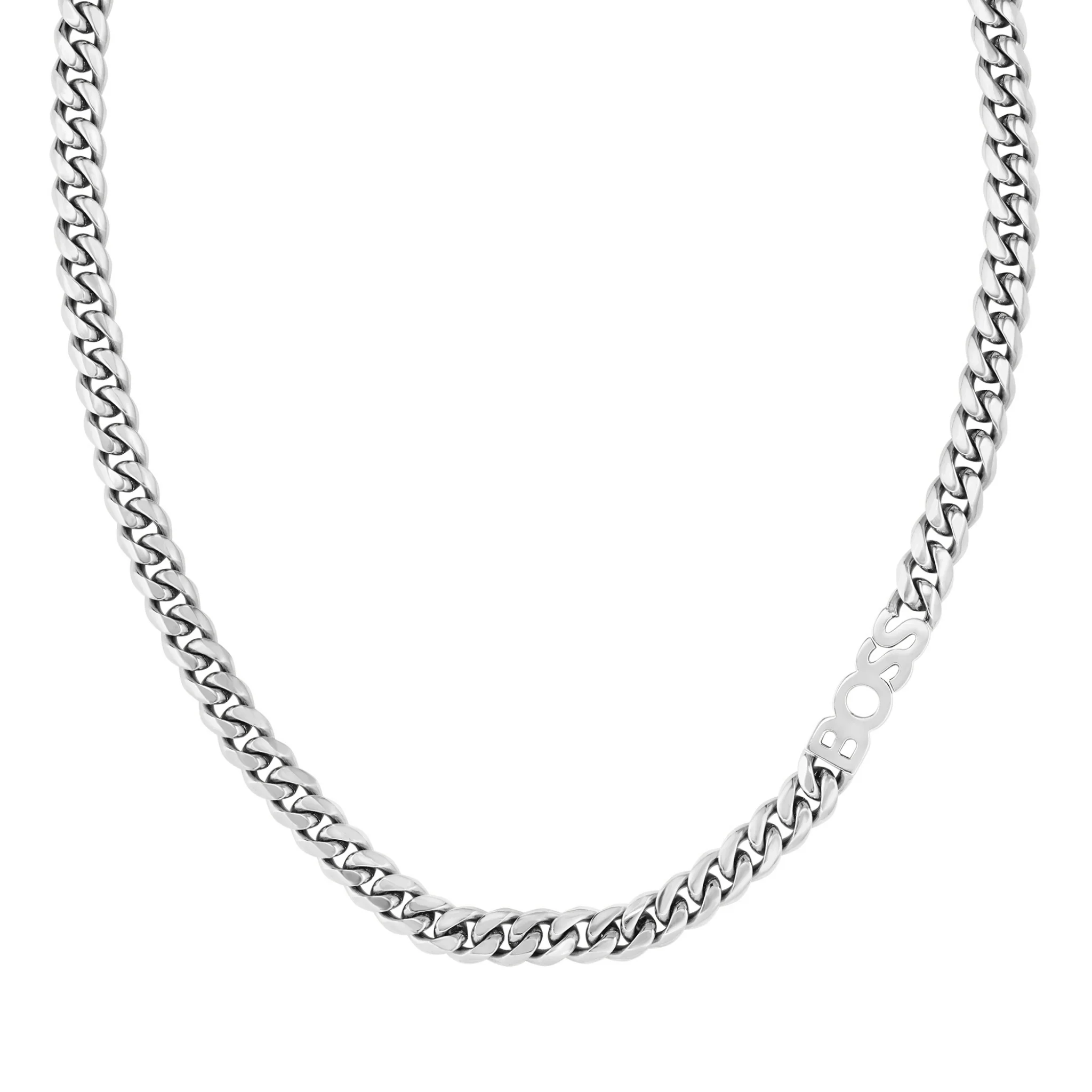Mens BOSS Stainless Steel Kassy Logo Necklace - Image 2