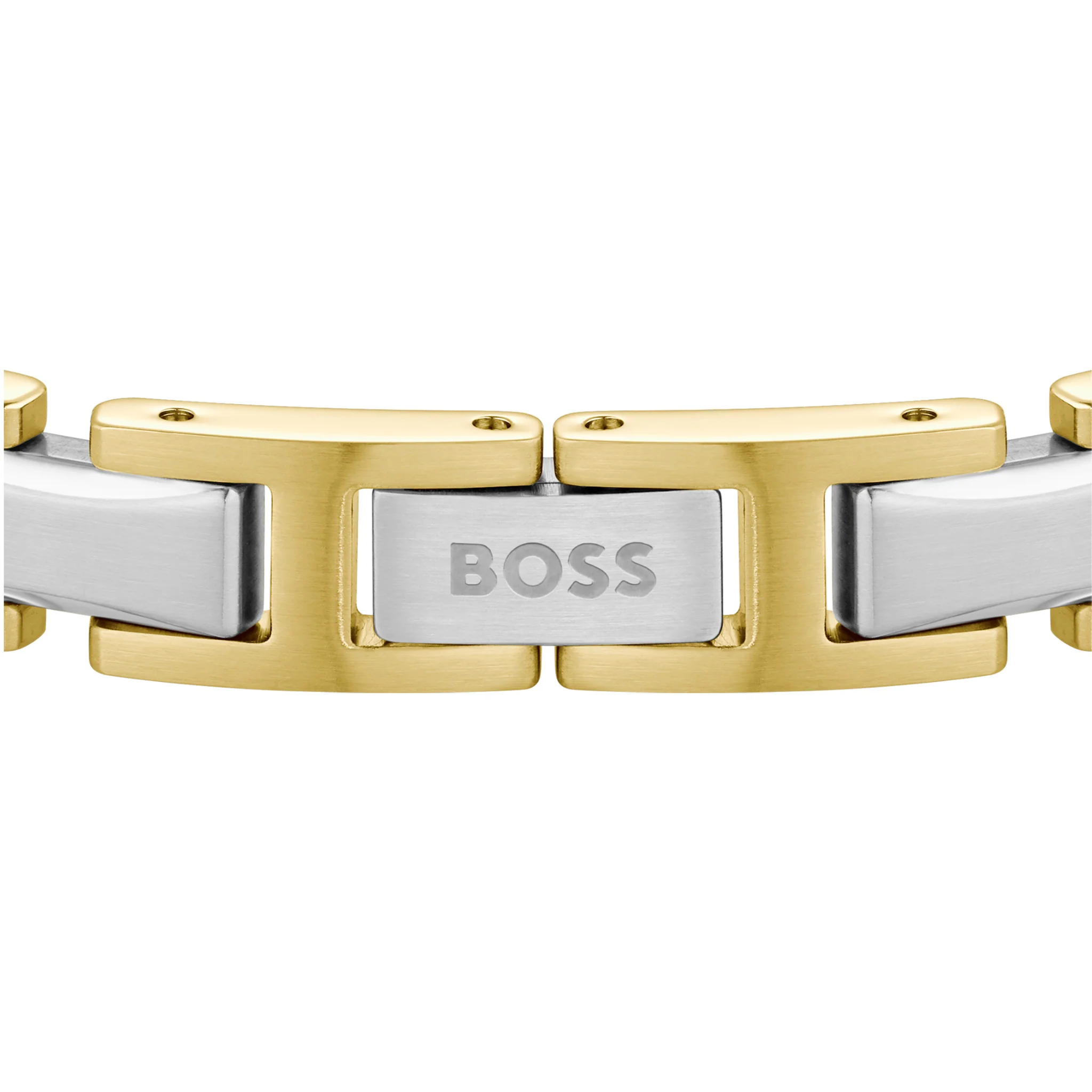 Mens BOSS Stainless Steel/Light Gold Nolan Bracelet - Image 3