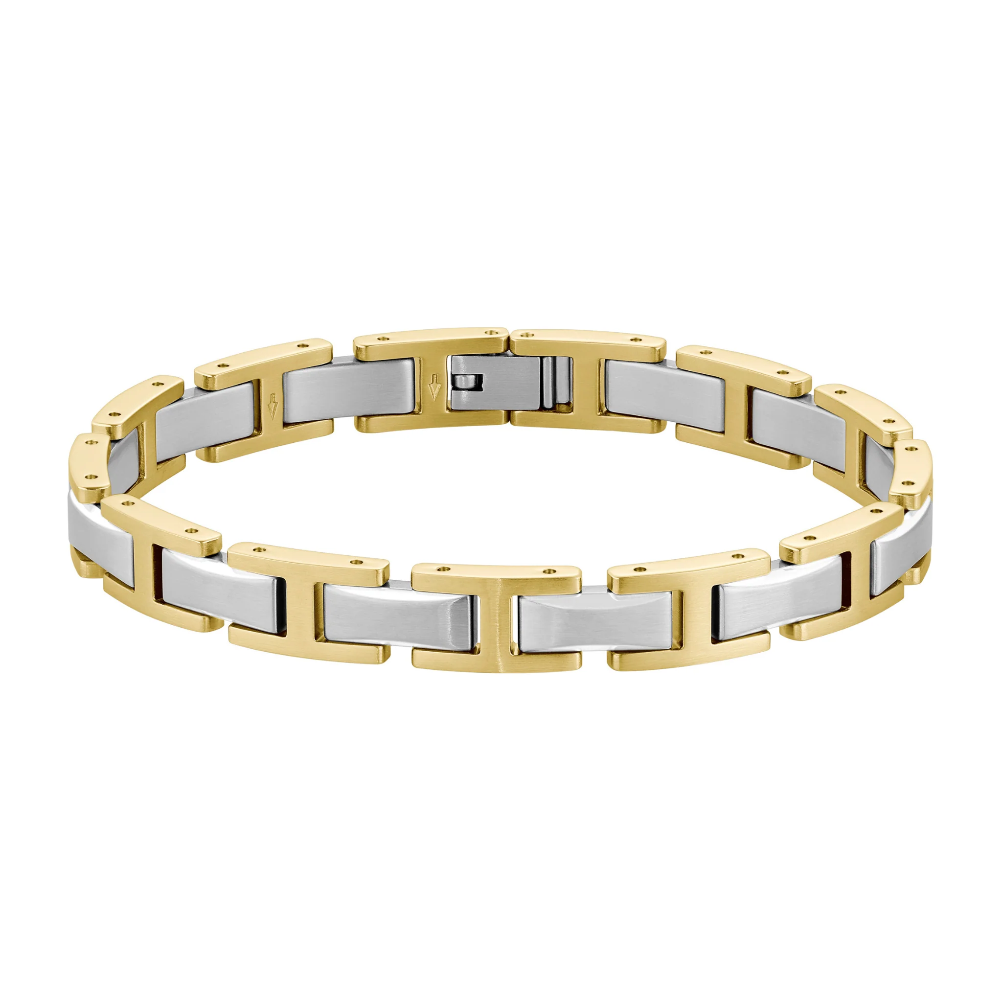 Mens BOSS Stainless Steel/Light Gold Nolan Bracelet - Image 4