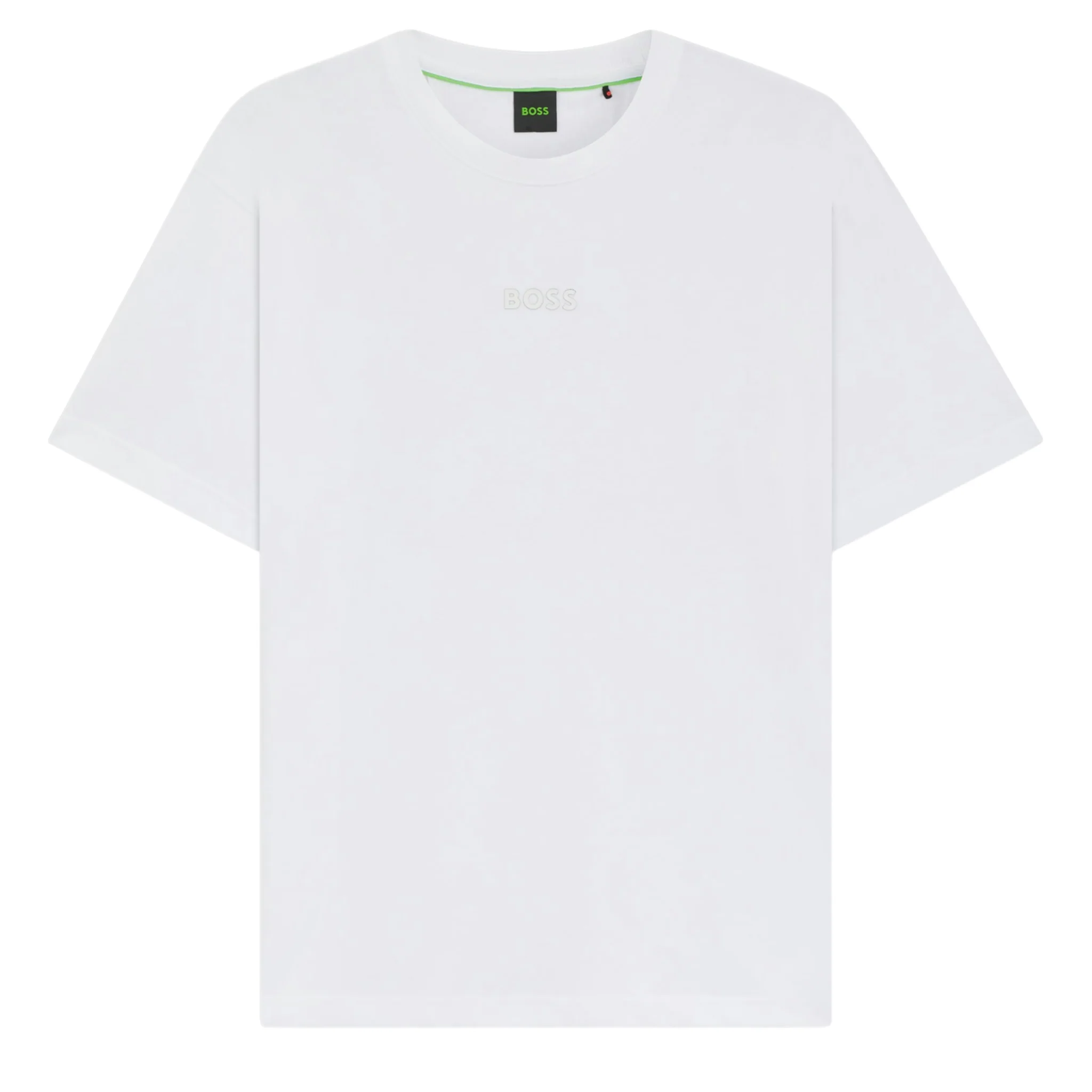 Mens BOSS White Tee 10 S/s T Shirt - Image 2
