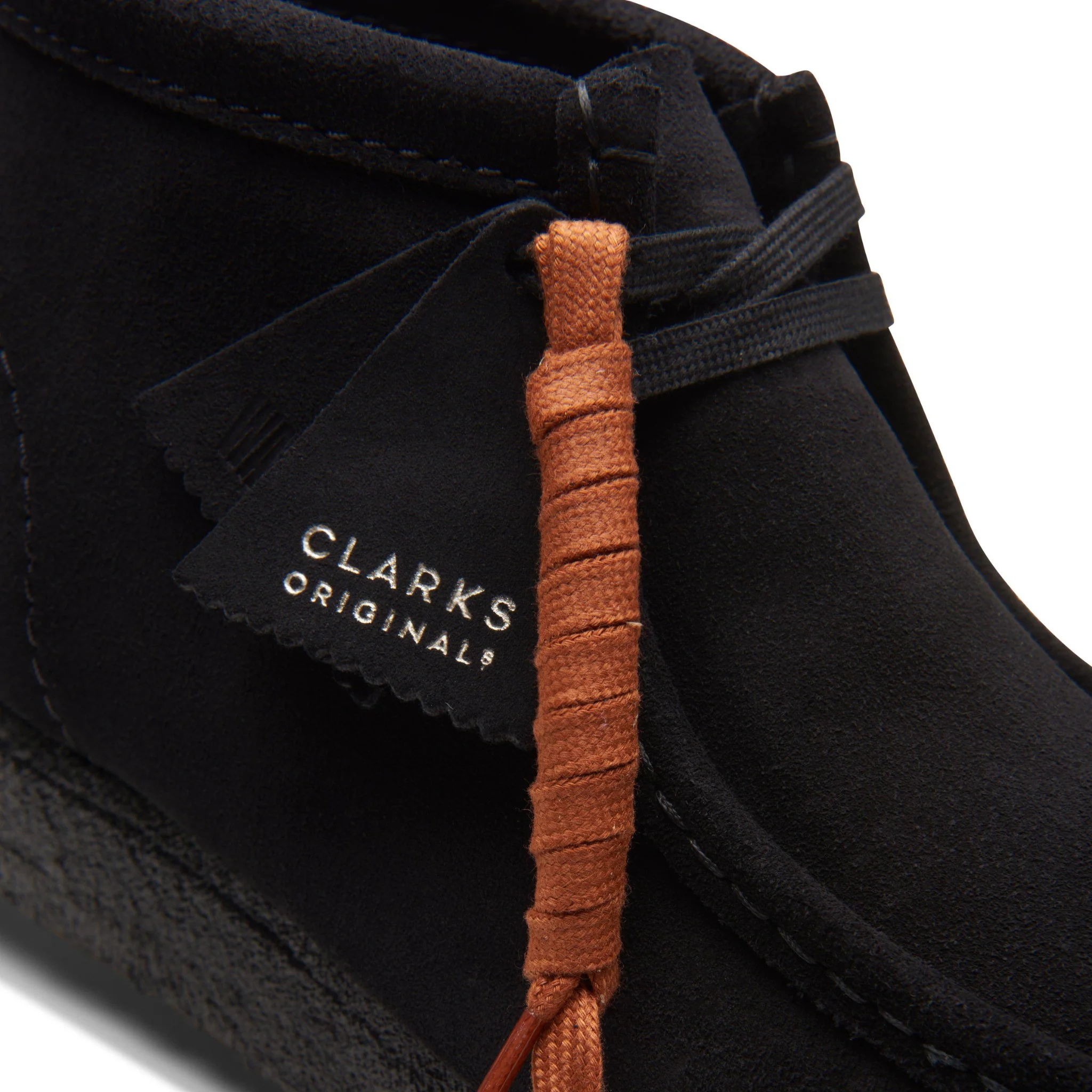Mens Clarks Originals Black Suede Wallabee Boots - Image 5