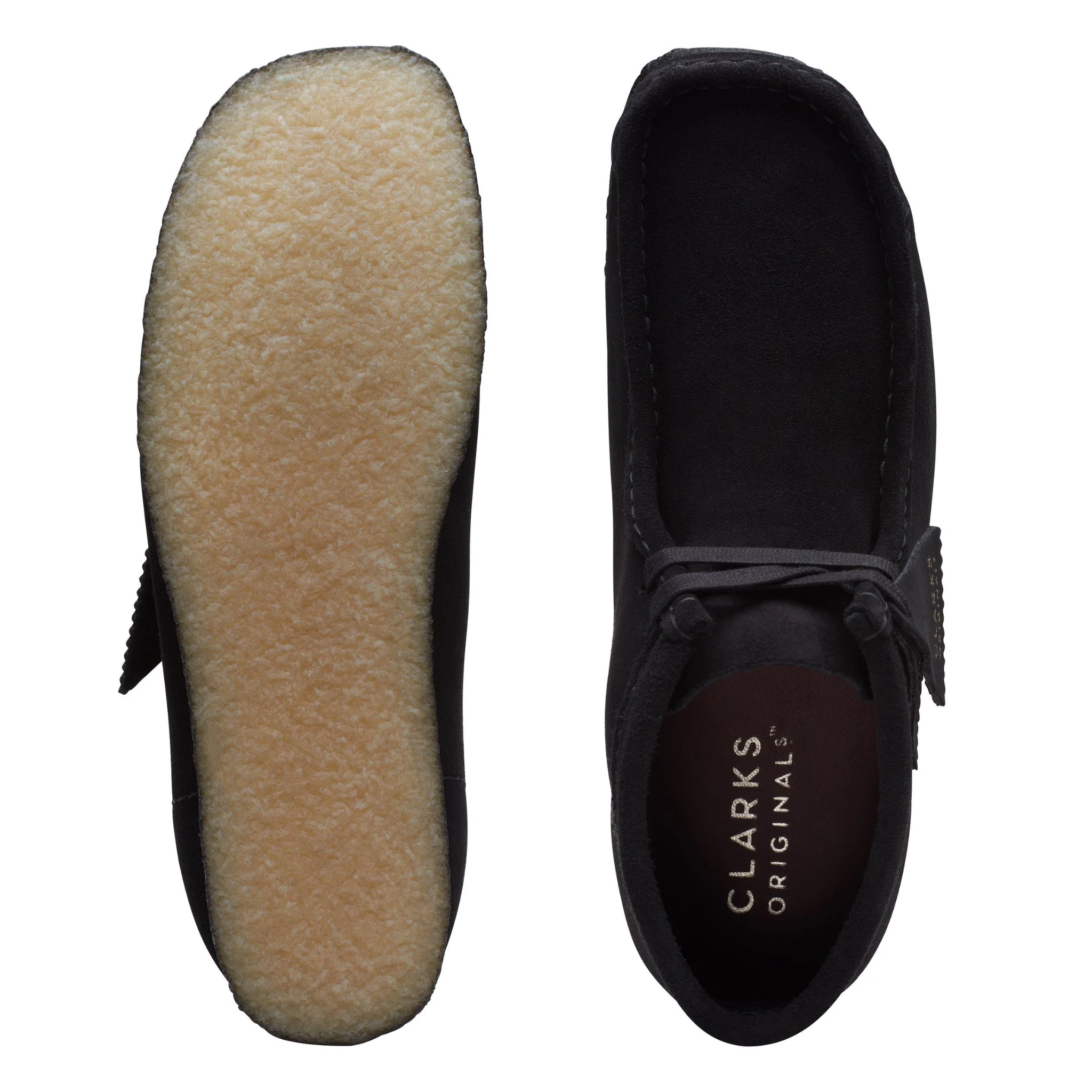 Mens Clarks Originals Black Suede Wallabee Boots - Image 6