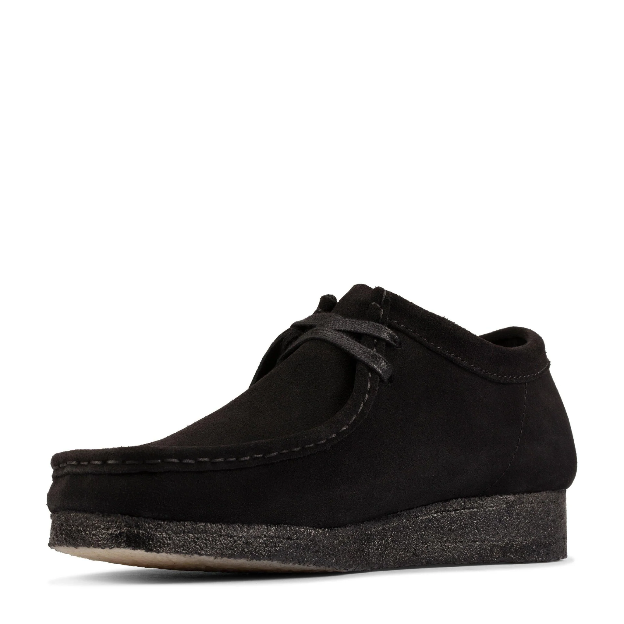 Mens Clarks Originals Black Suede Wallabee Shoes - Image 4