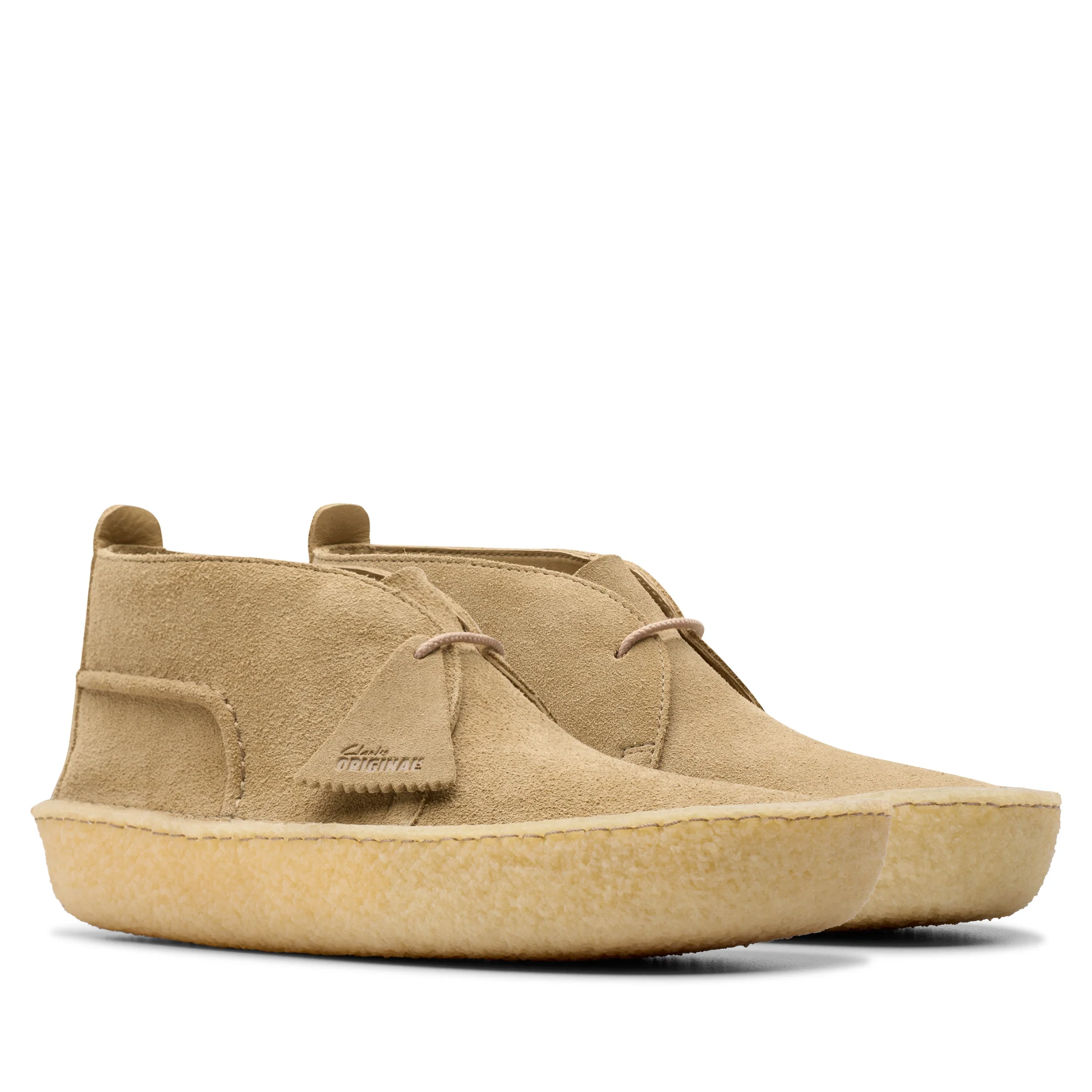 Mens Clarks Originals Dark Sand Suede Desert Rain - Image 2
