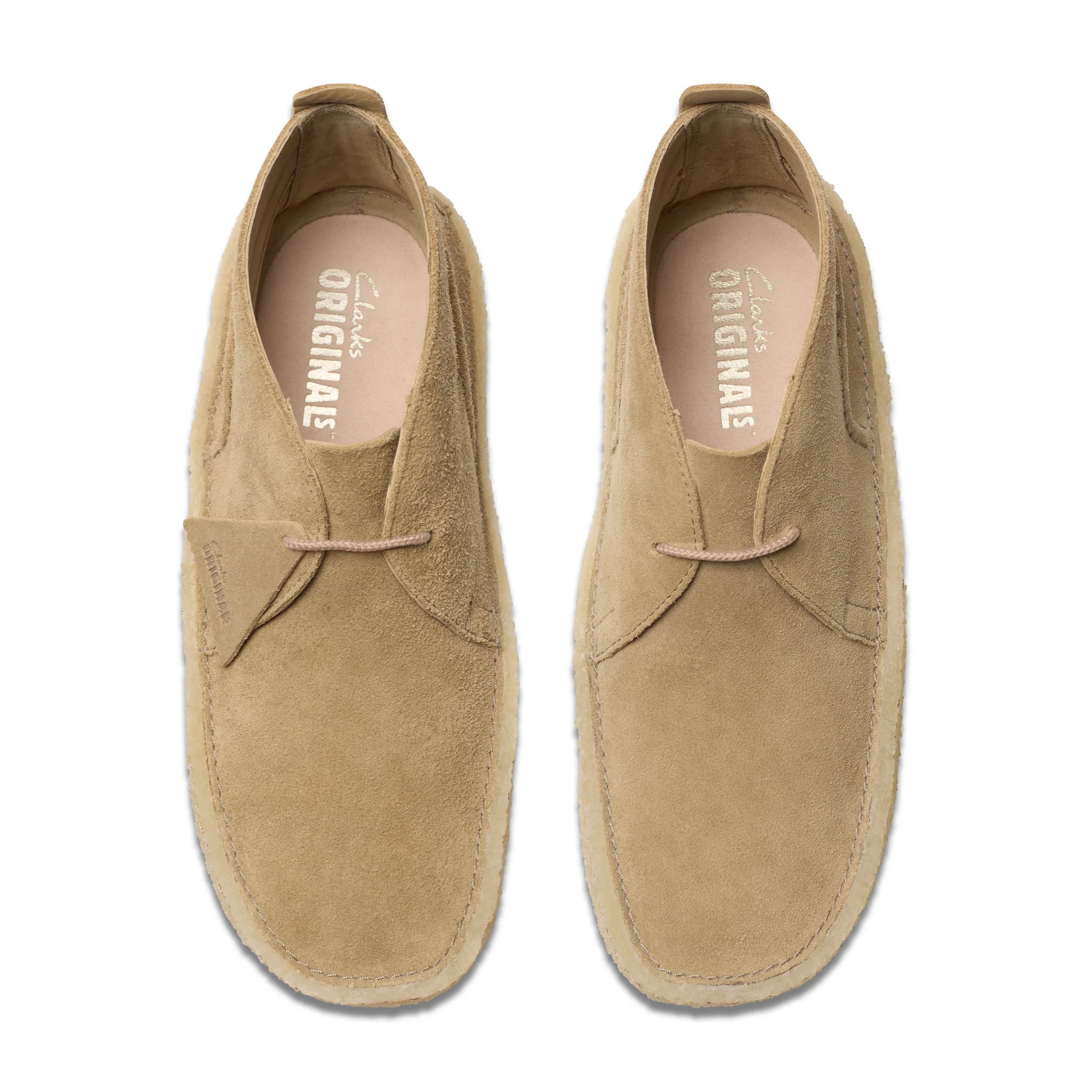 Mens Clarks Originals Dark Sand Suede Desert Rain - Image 3