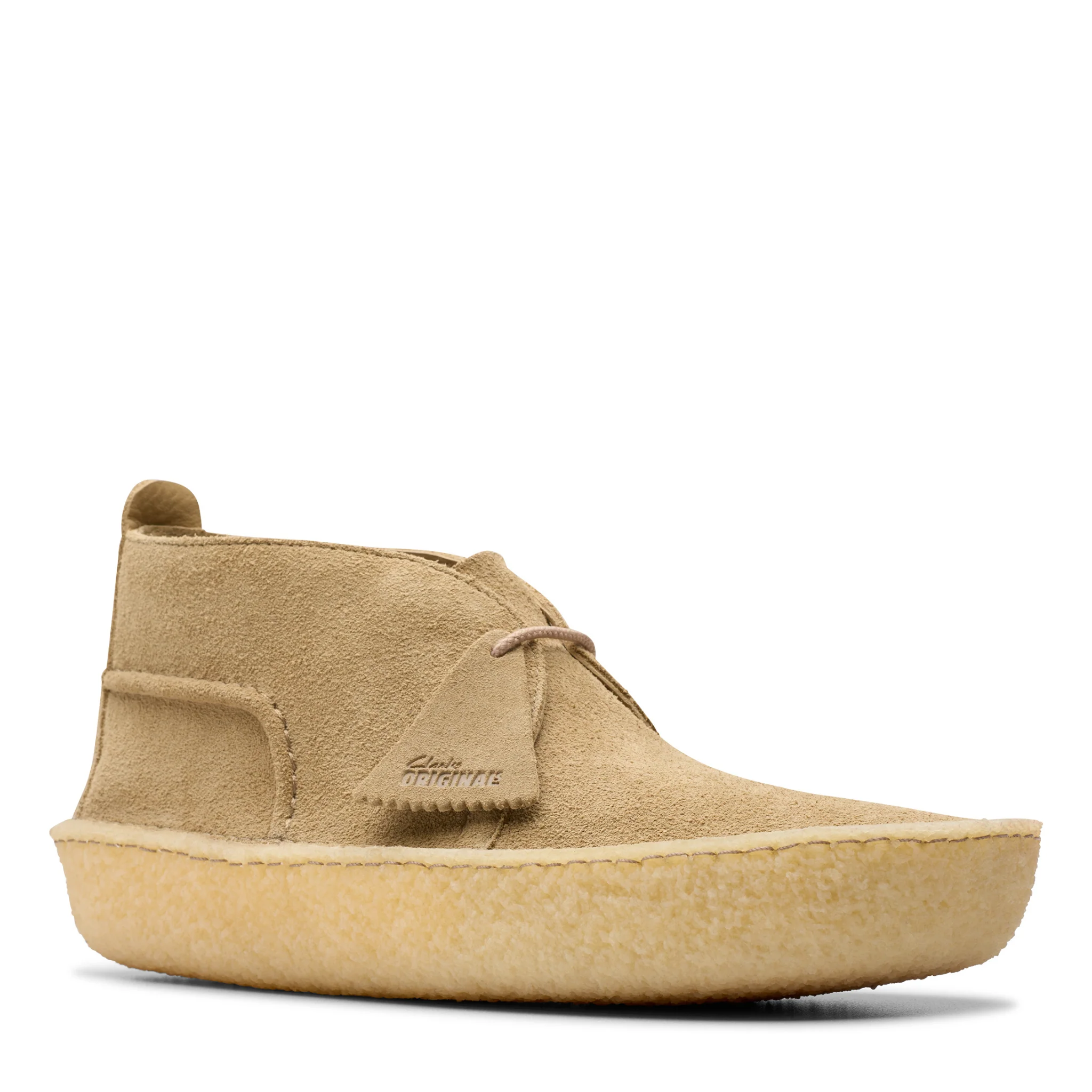 Mens Clarks Originals Dark Sand Suede Desert Rain - Image 6