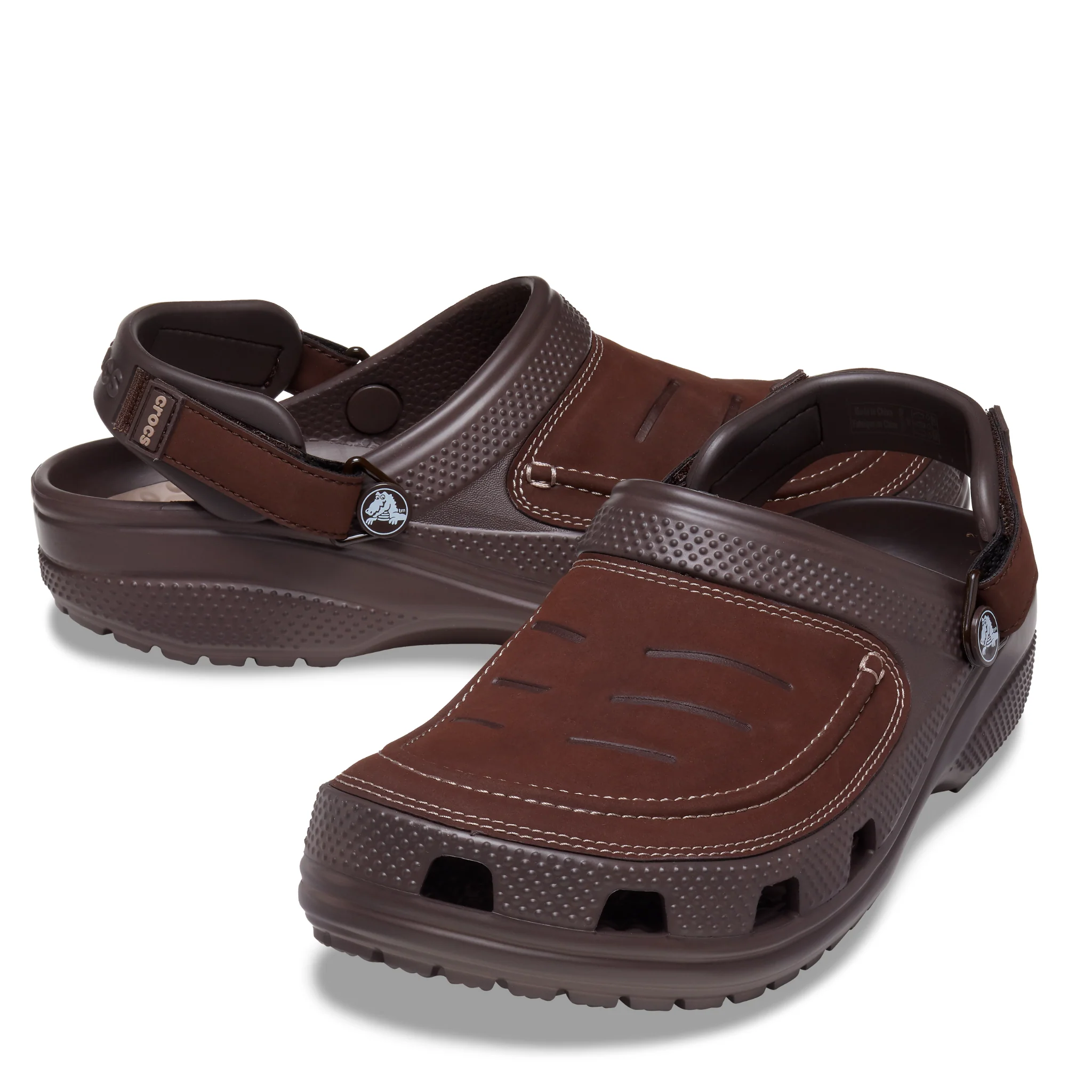 Mens Crocs Espresso/Mushroom Yukon Vista II LR Clogs - Image 2