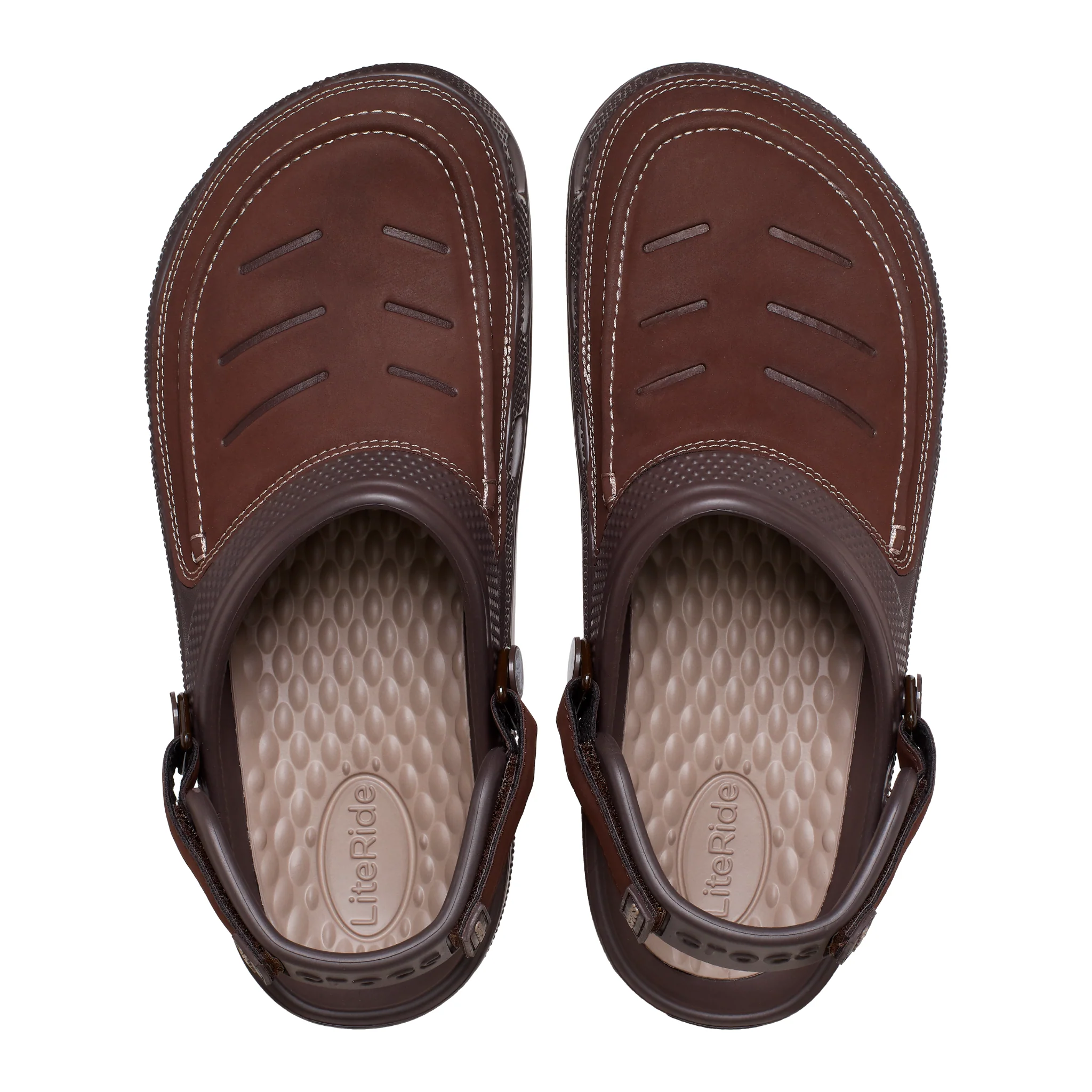 Mens Crocs Espresso/Mushroom Yukon Vista II LR Clogs - Image 3