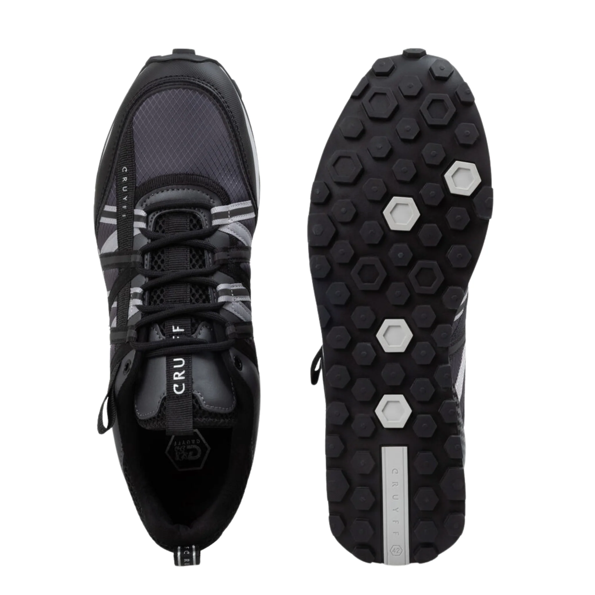 Mens Cruyff Black/Grey Fearia Trainers - Image 4