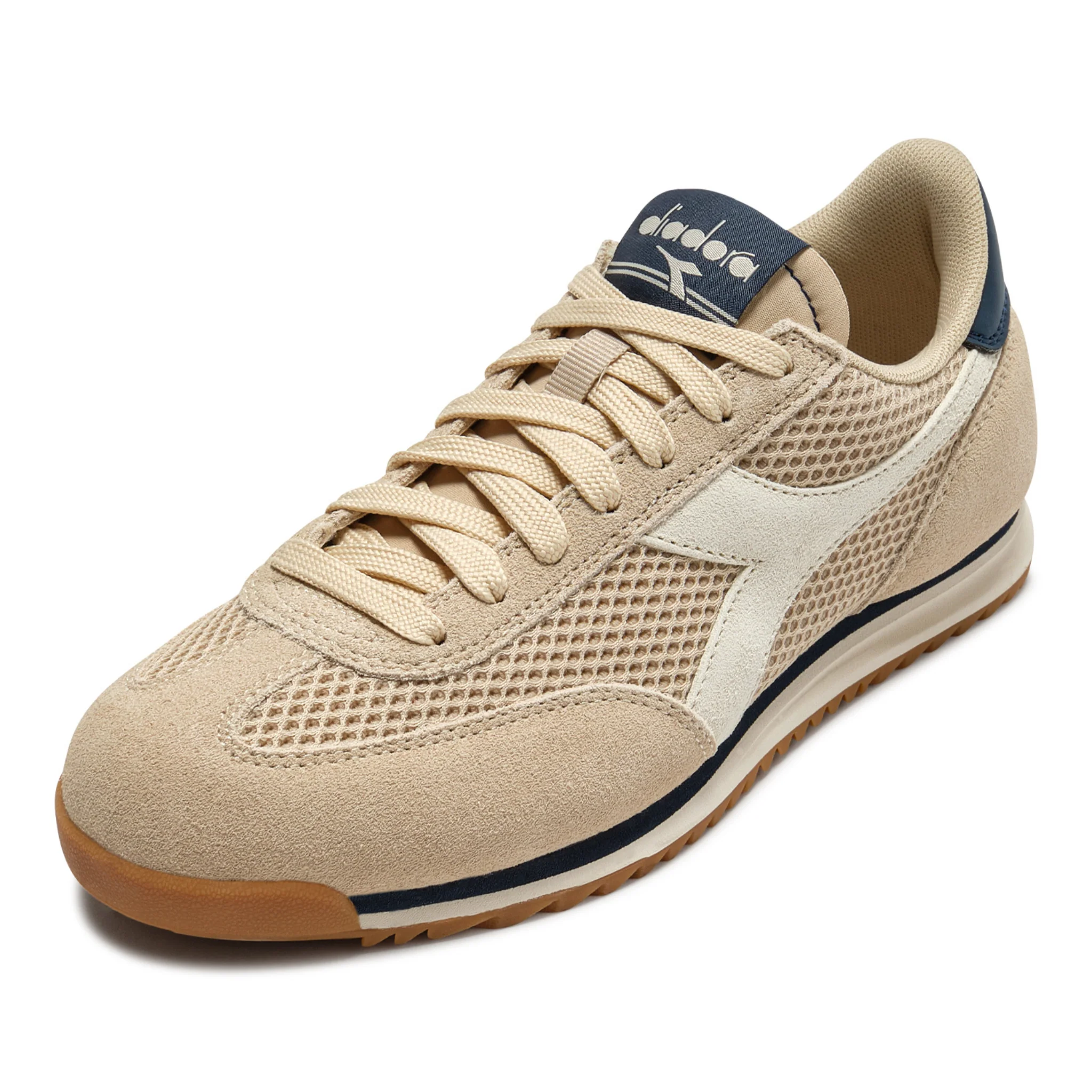 Mens Diadora Parchment Cross Mesh Trainers - Image 2