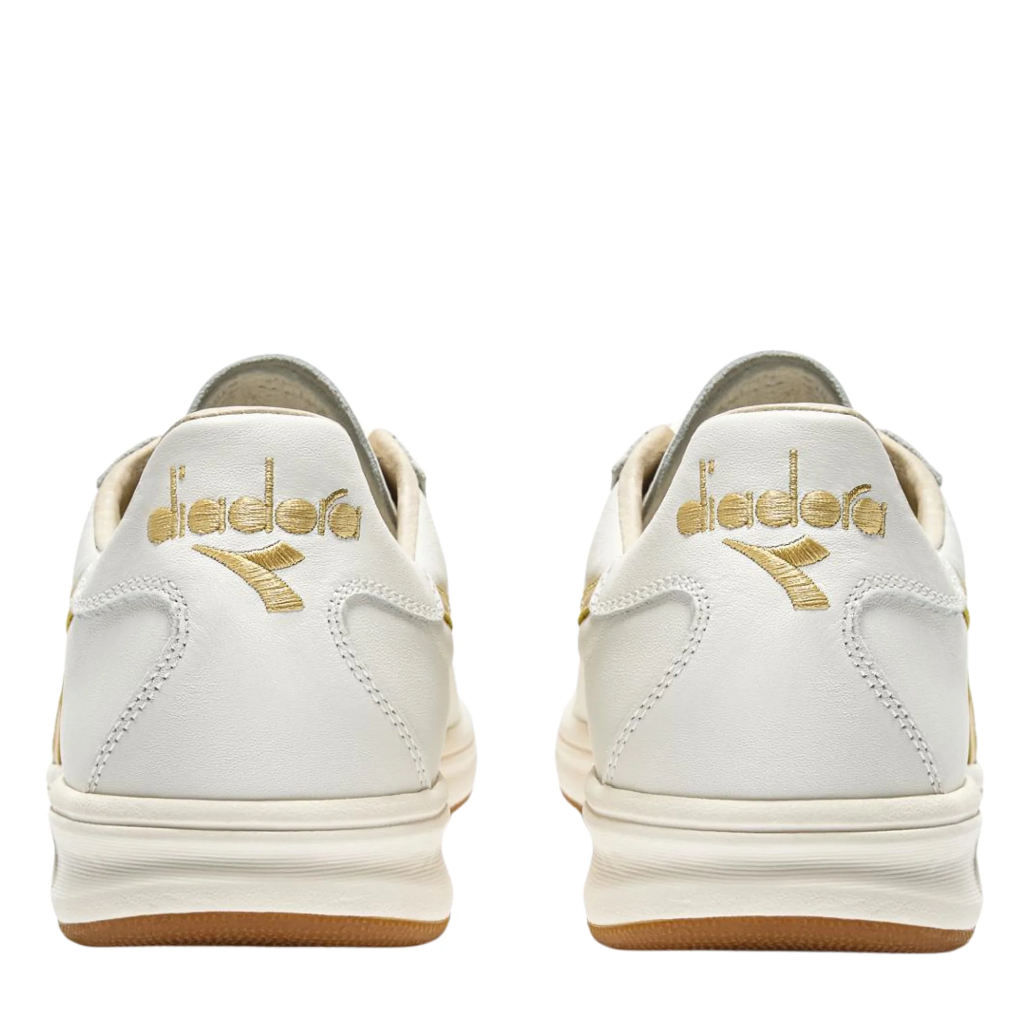 Mens Diadora White/Gold B.Elite '84 Italia Trainers - Image 2