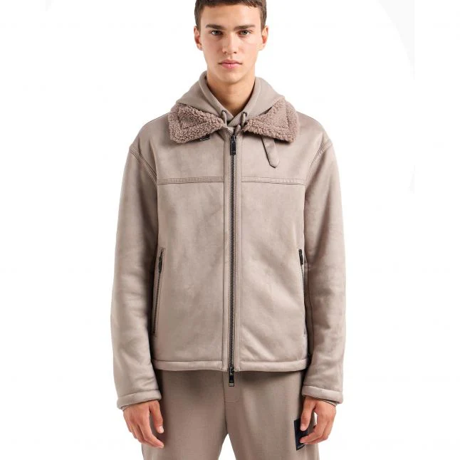 Mens Armani Exchange Driftwood Suedette Jacket - Image 2
