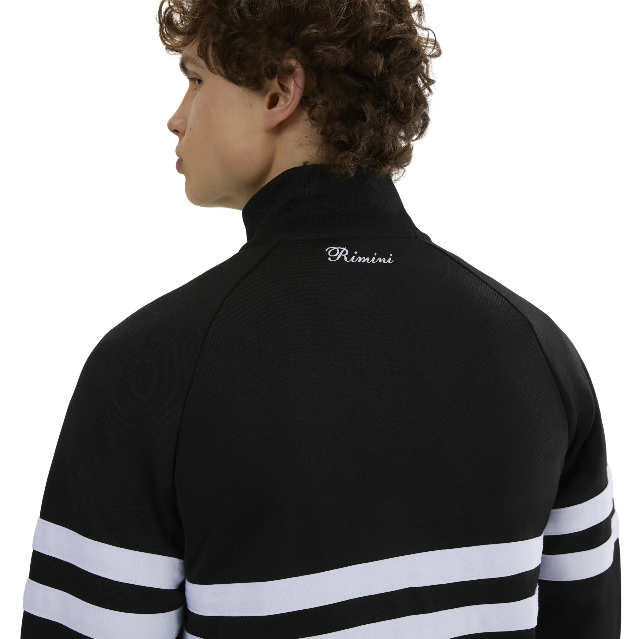 Mens Ellesse Black/White Rimini Track Jacket - Image 2