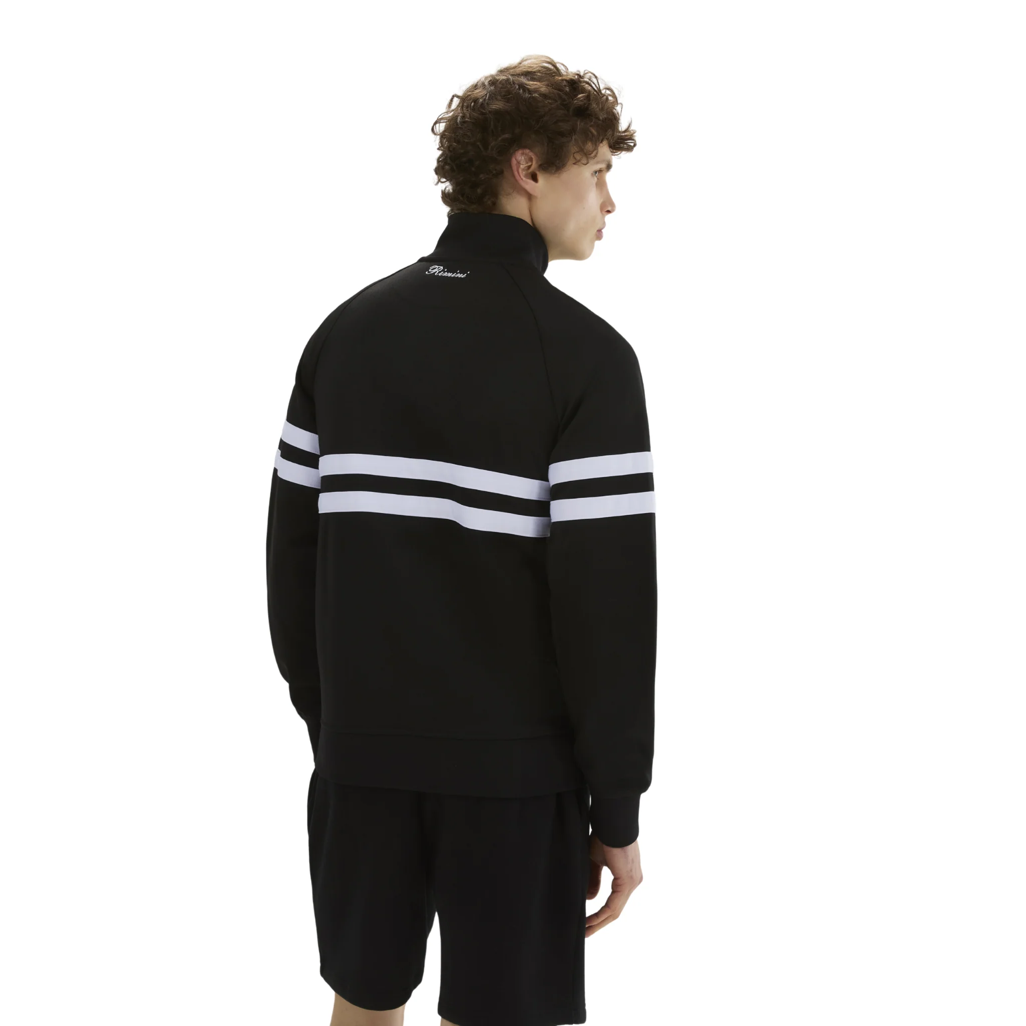 Mens Ellesse Black/White Rimini Track Jacket - Image 5