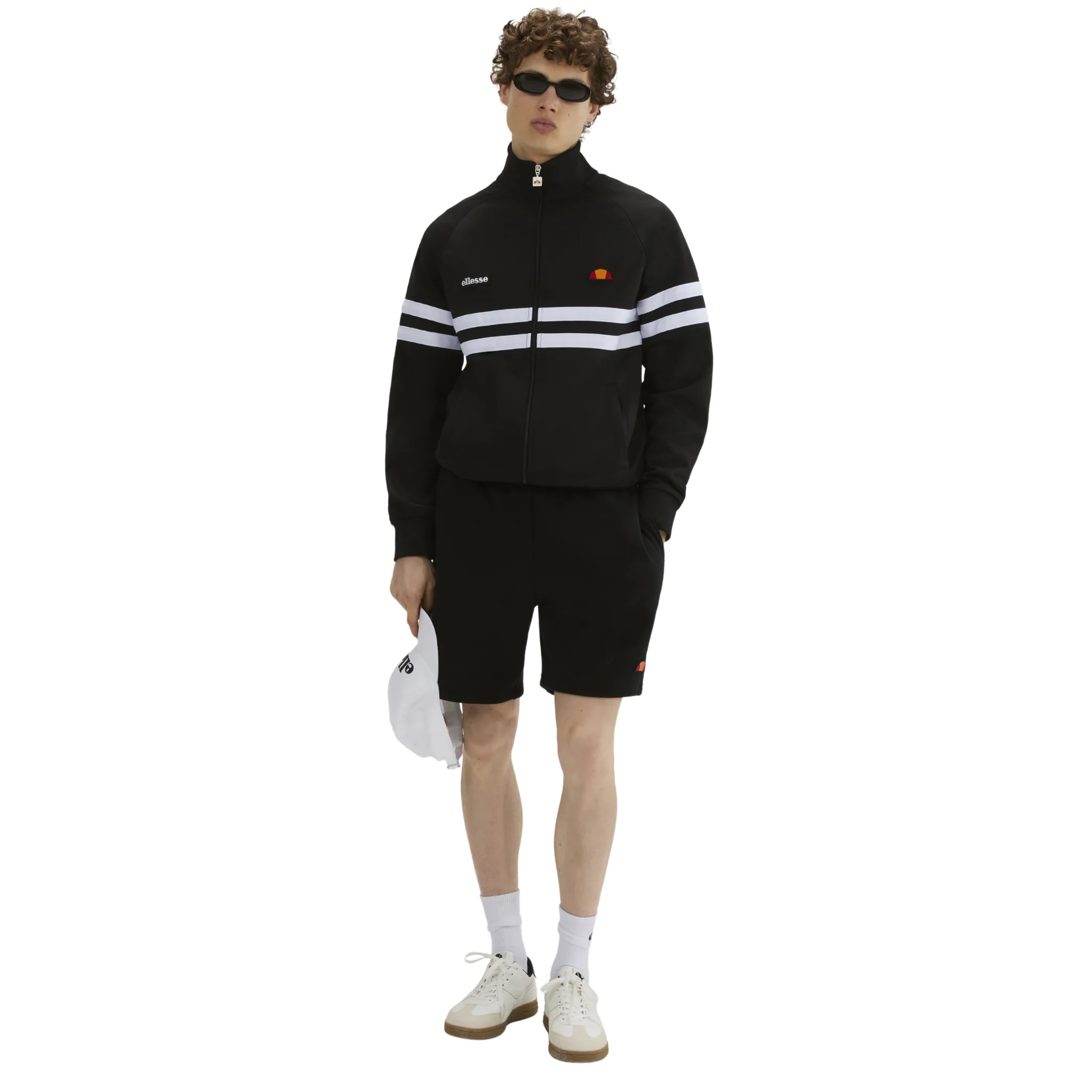 Mens Ellesse Black/White Rimini Track Jacket - Image 6