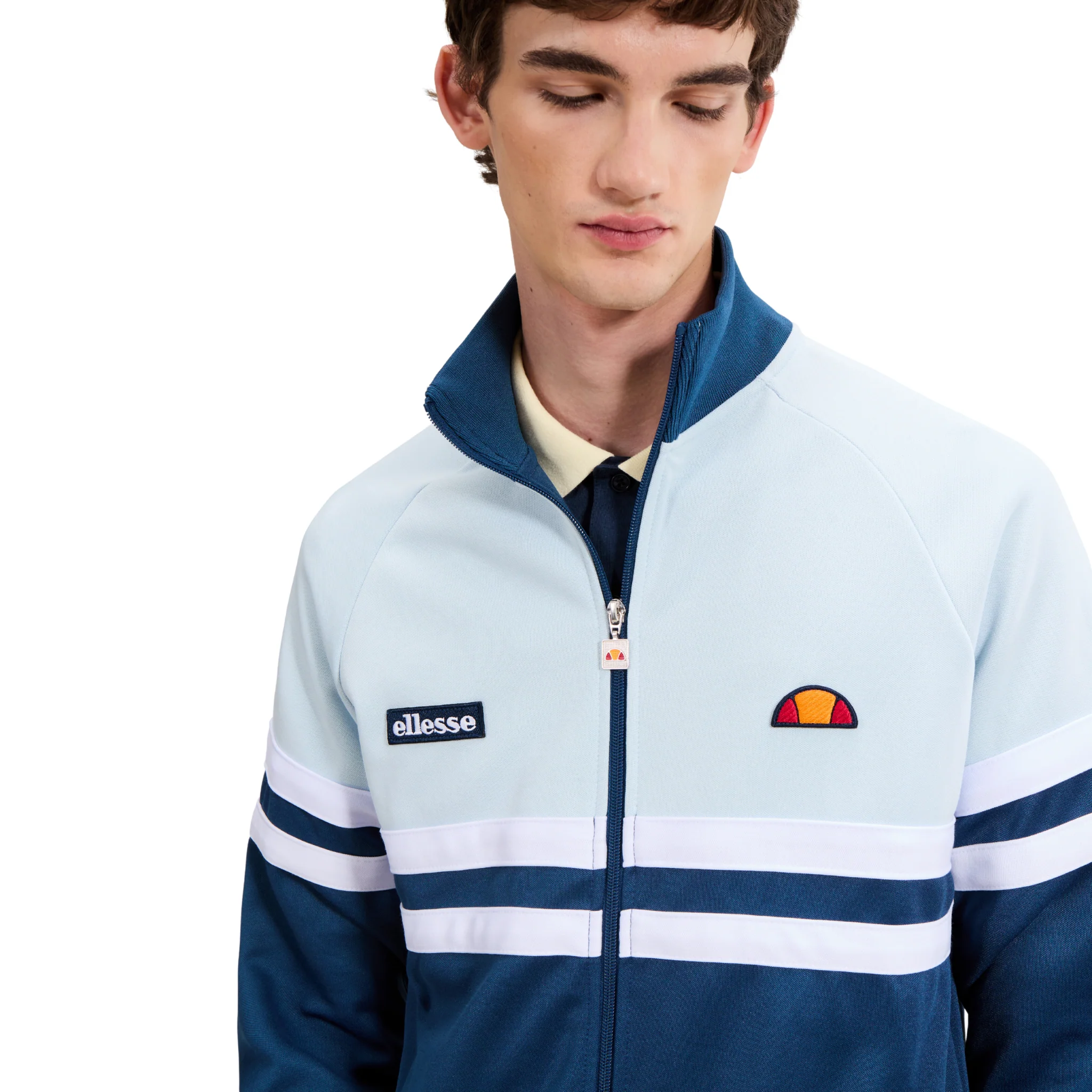 Mens Ellesse Blue/Light Blue Rimini Track Jacket - Image 2