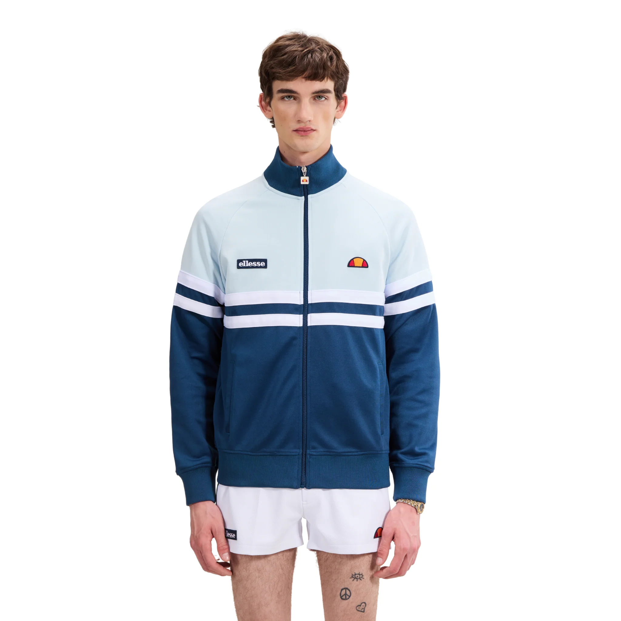 Mens Ellesse Blue/Light Blue Rimini Track Jacket - Image 3