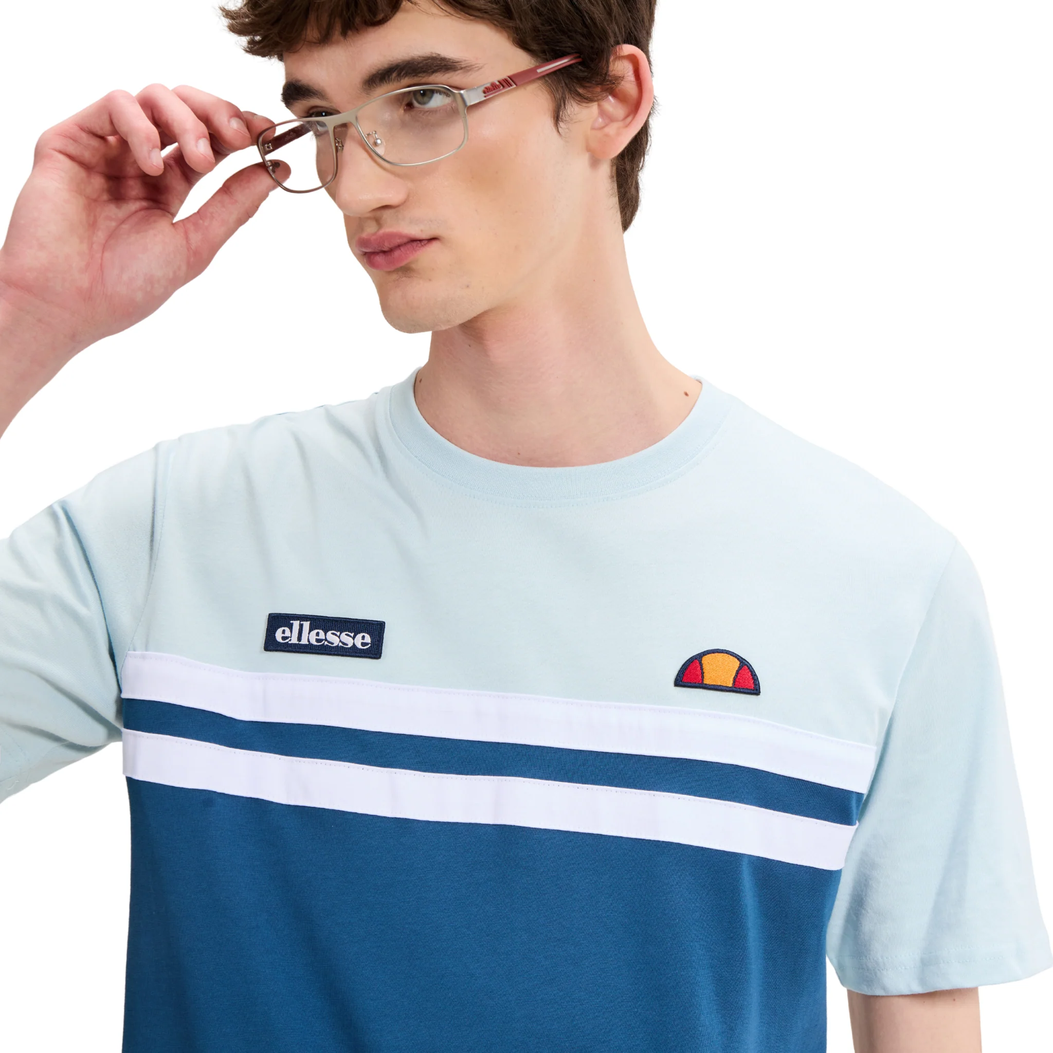 Mens Ellesse Blue/Light Blue Venire S/s T Shirt - Image 2