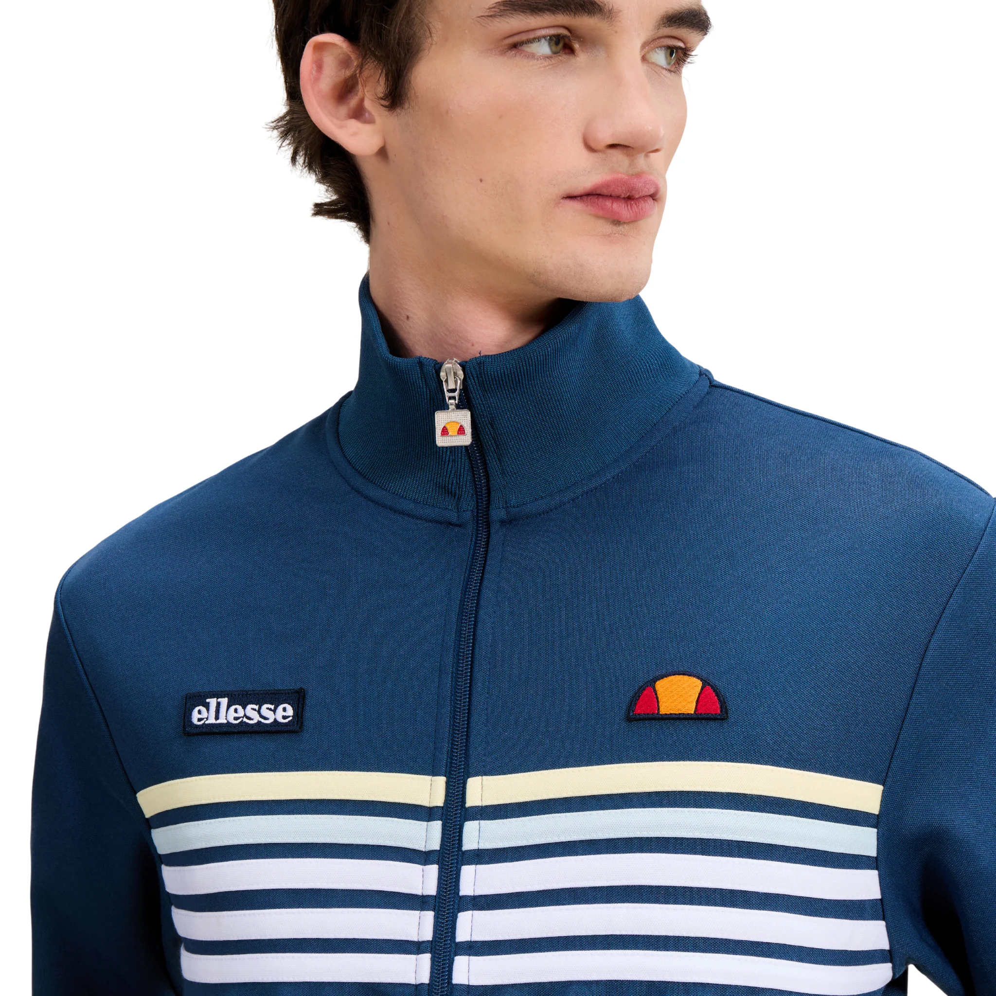 Mens Ellesse Blue/White Vicenza Track Jacket - Image 2