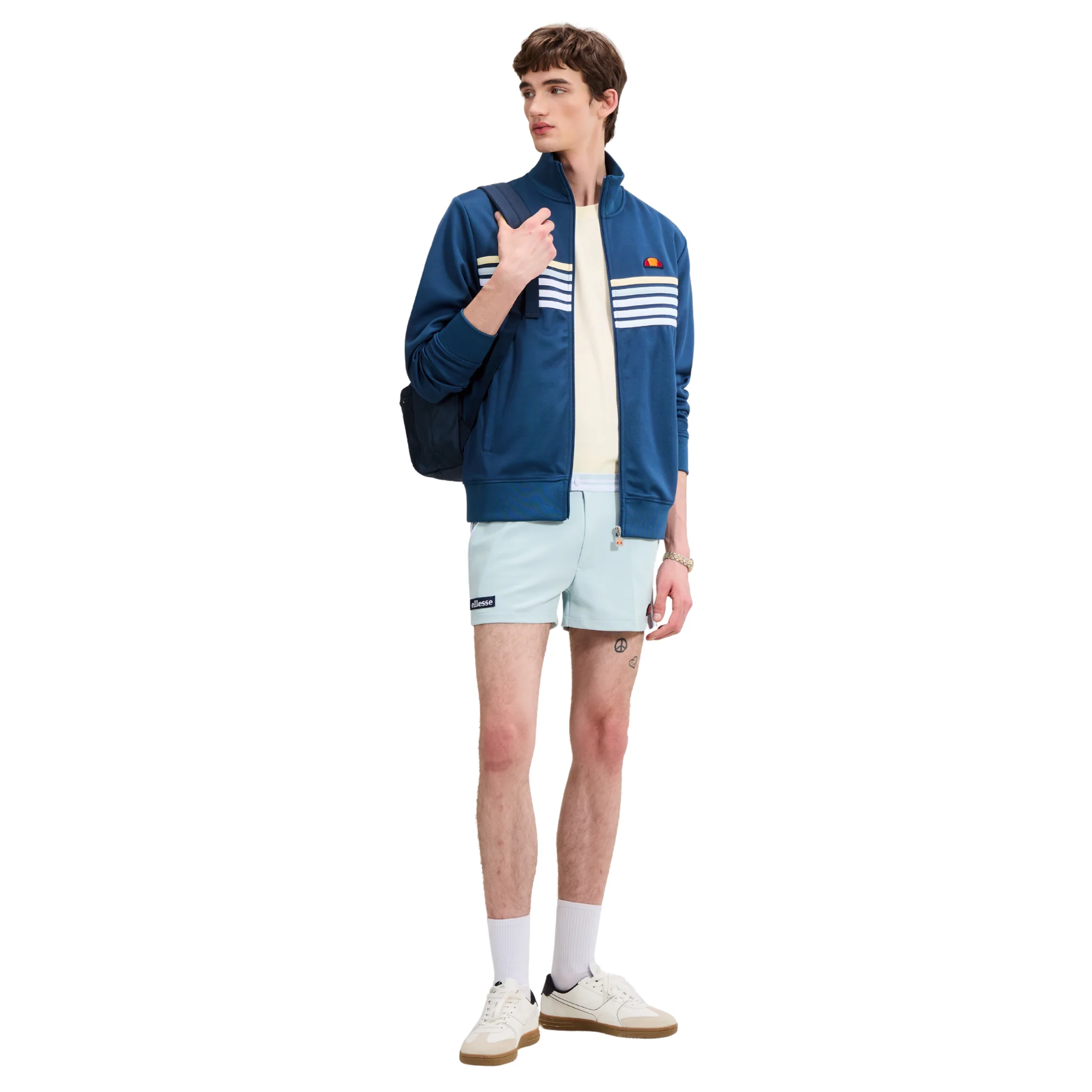 Mens Ellesse Blue/White Vicenza Track Jacket - Image 4