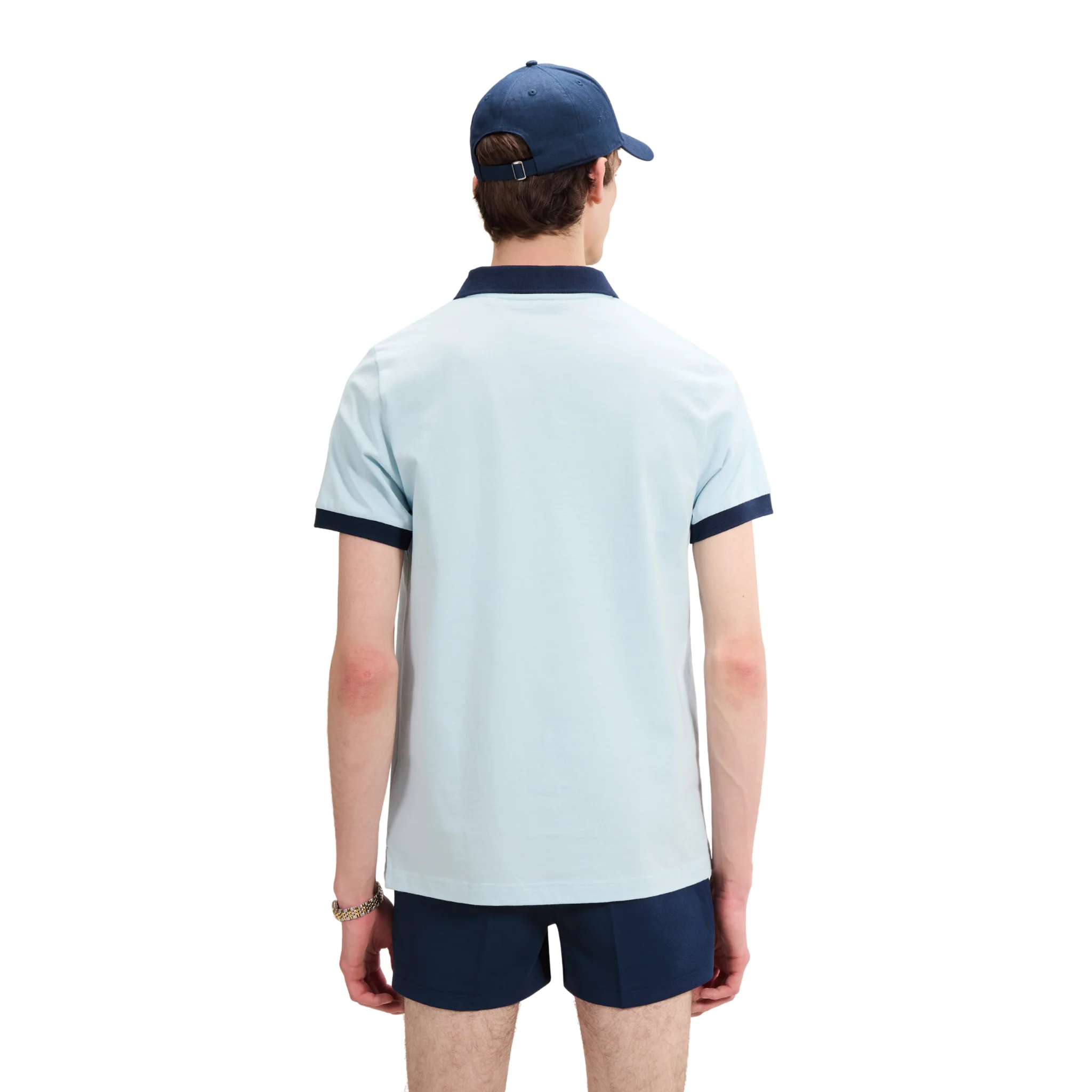 Mens Ellesse Light Blue/Navy Lessepsia S/s Polo Shirt - Image 4