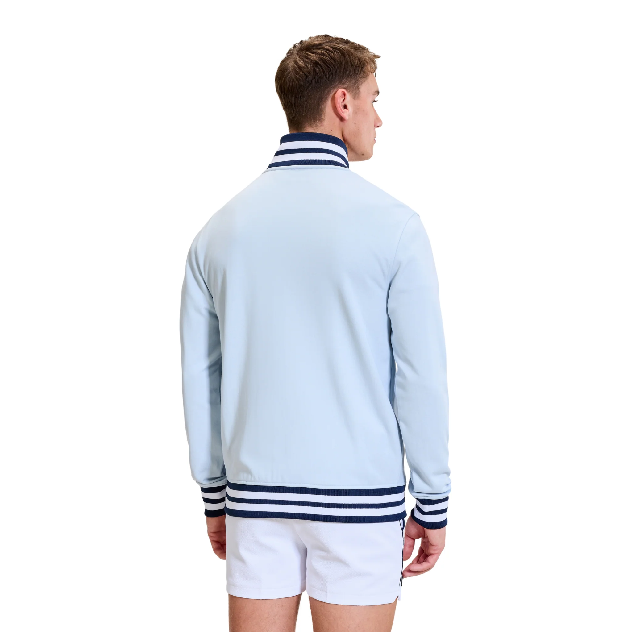 Mens Ellesse Light Blue/Navy Milan Track Jacket - Image 3